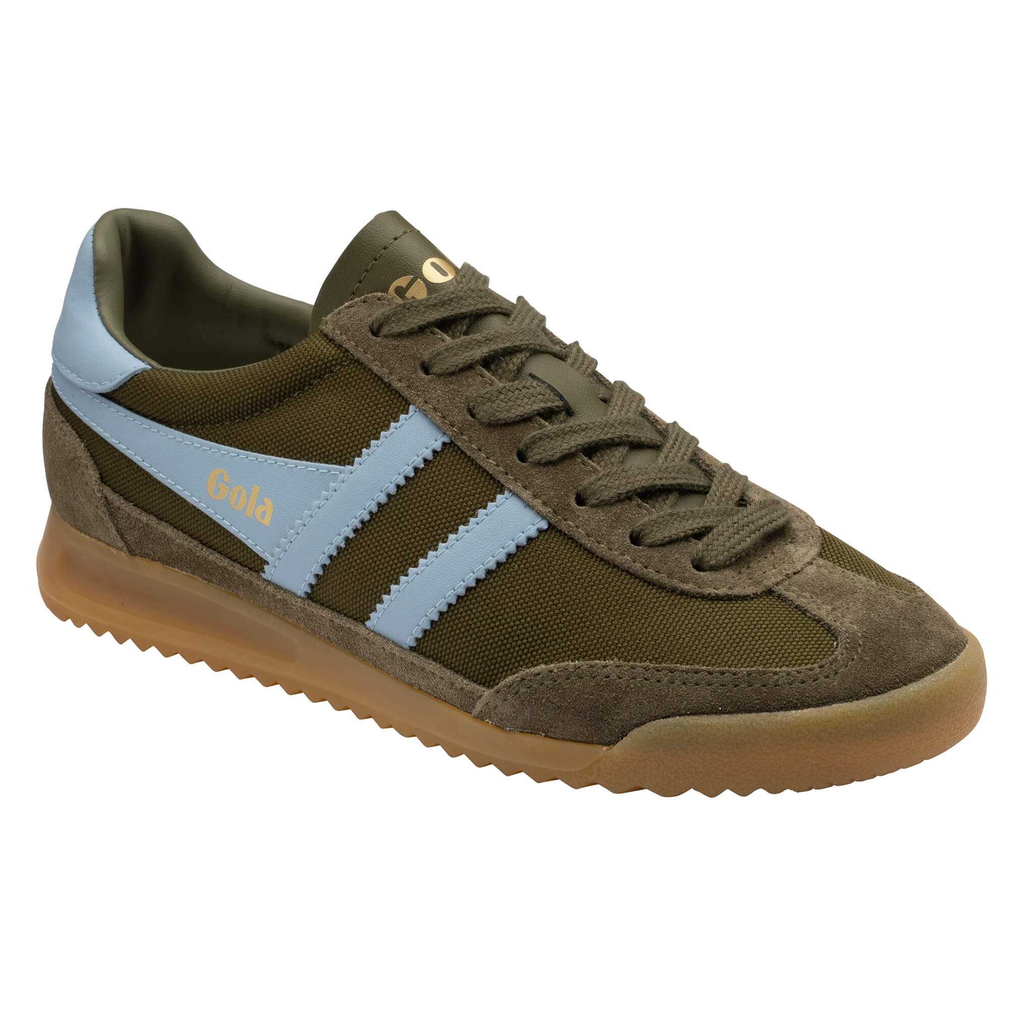 gola-tornado-damen-sneaker-khaki-nylon-wildleder-hellblau image 2