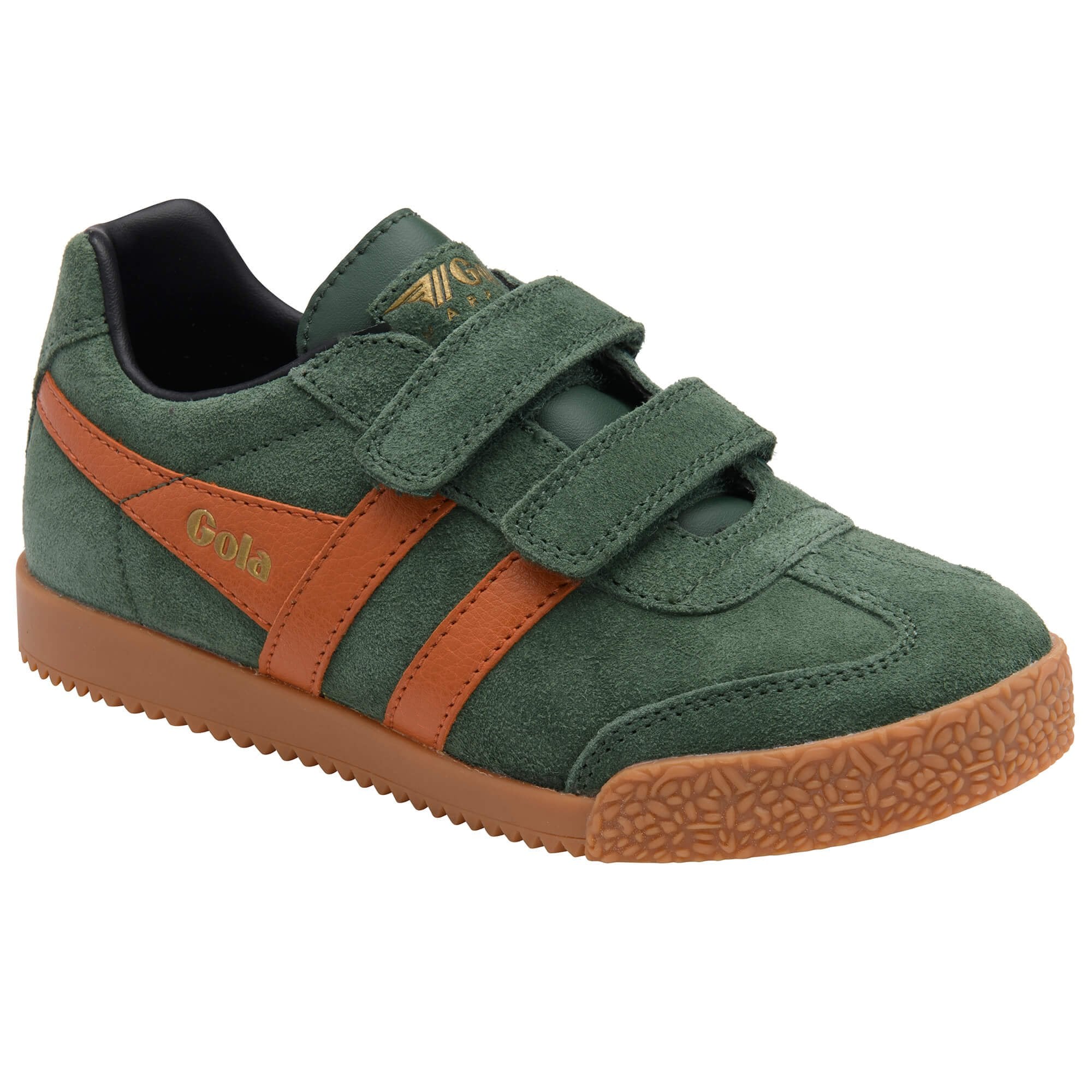 gola-harrier-strap-kinder-sneaker-wildleder-orange-schwarz image 2