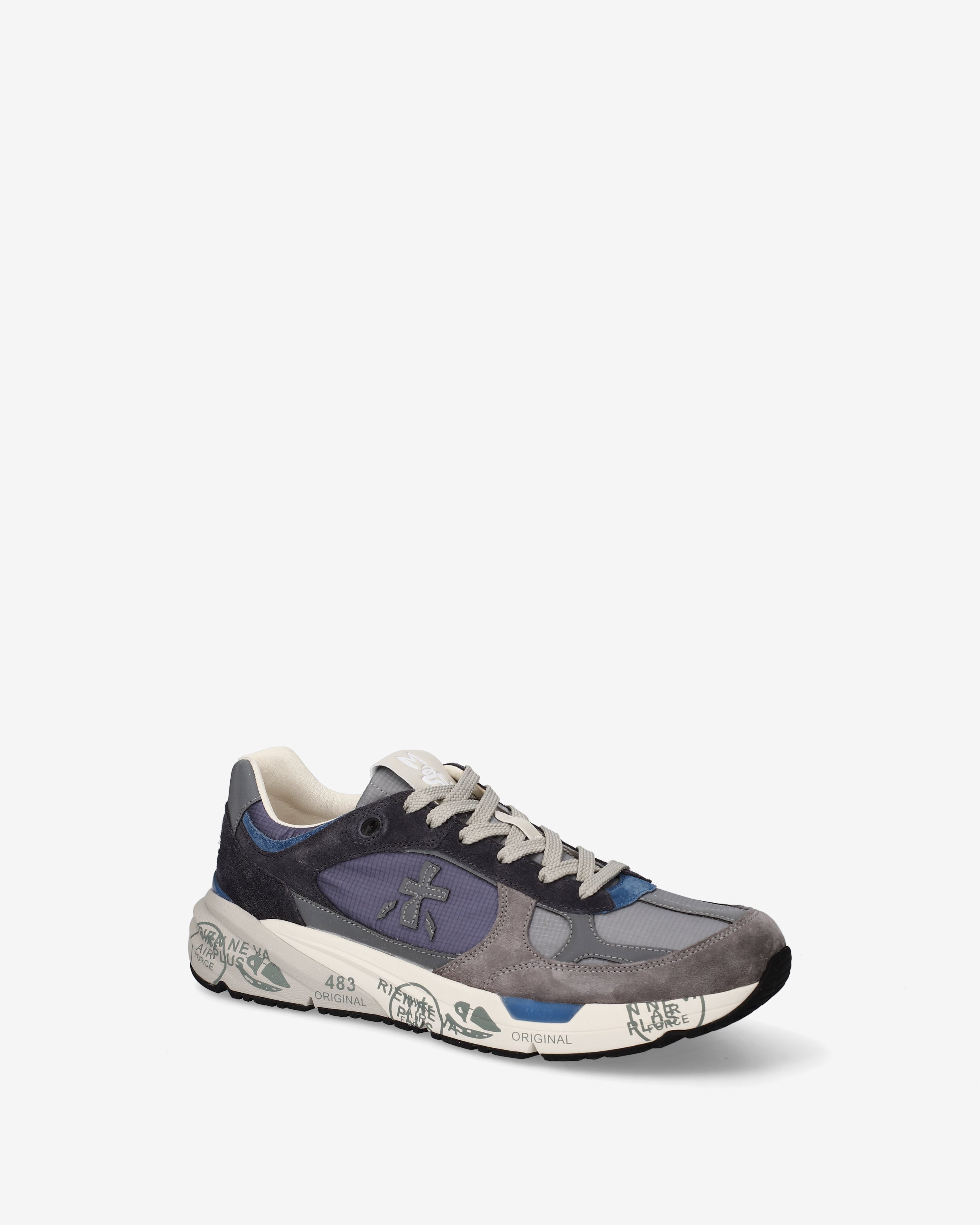 premiata-mase25-8021-sneaker-herren-blau-grau-suede-tech image 4