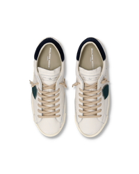 philippe-model-prsx-herren-sneaker-milch-blau-veloursleder image 5