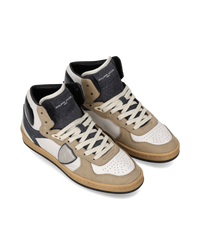 philippe-model-pgal-high-damen-high-top-sneaker-wei-schwarz-beige image 4