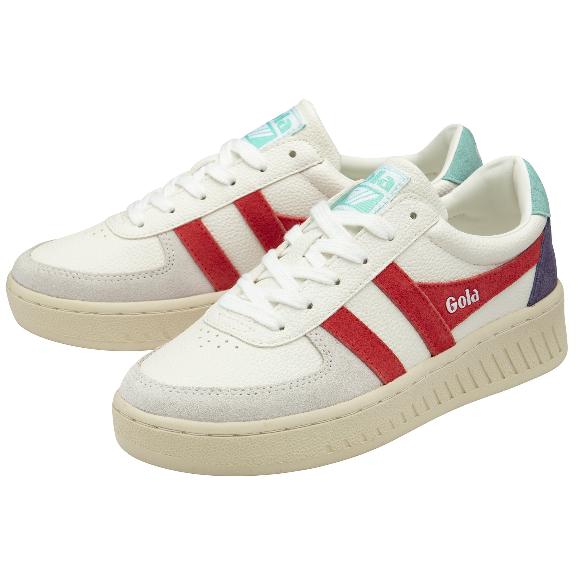 gola-grandslam-trident-damen-court-sneaker-wei-koralle image 3