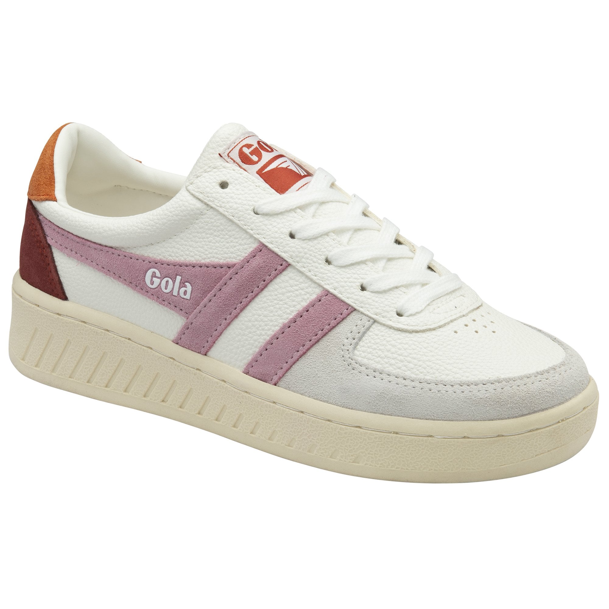 gola-grandslam-trident-sneaker-f-r-damen-wei-bonbon-orange image 2