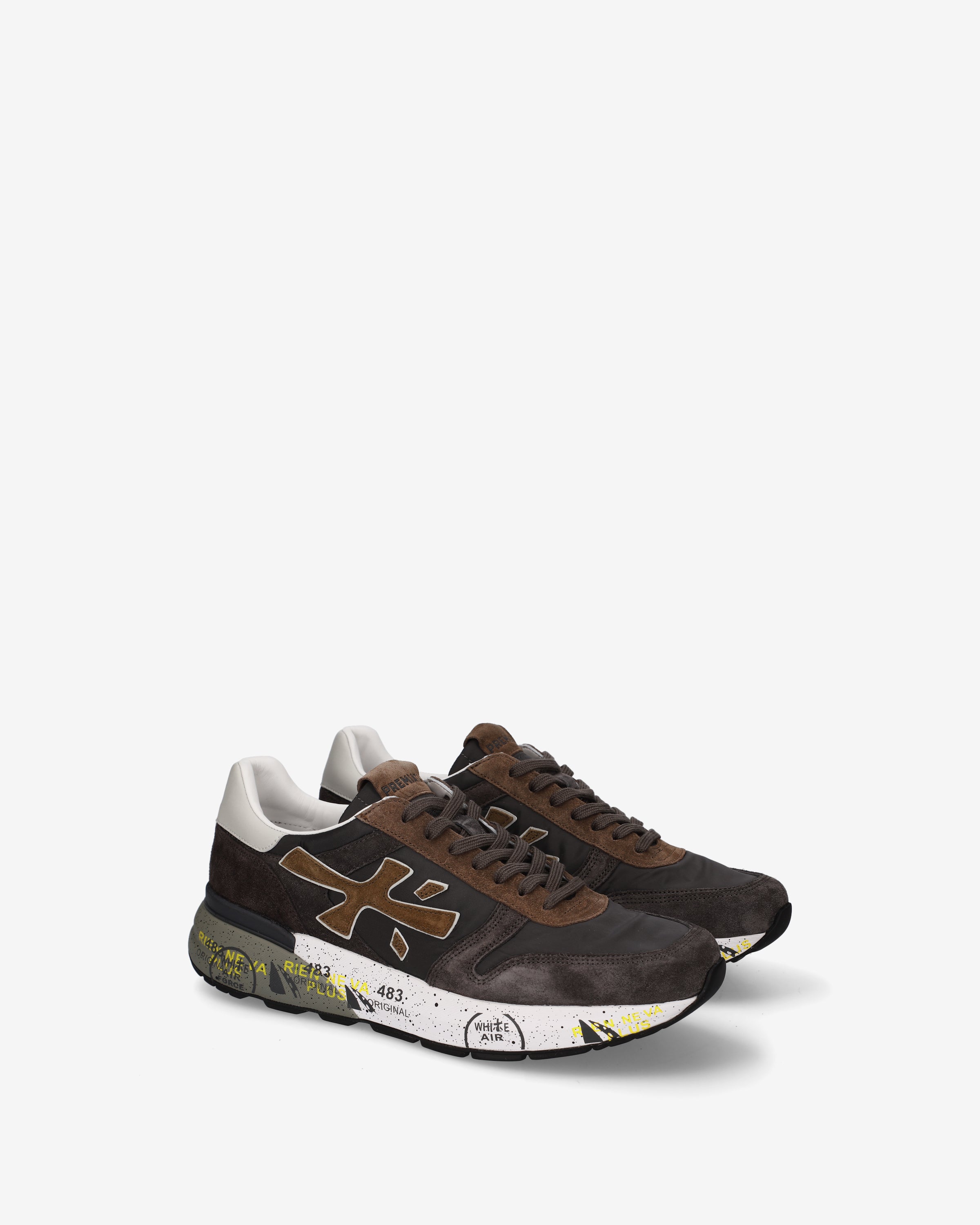 premiata-mick-8432-sneaker-herren-braun-schwarz image 2
