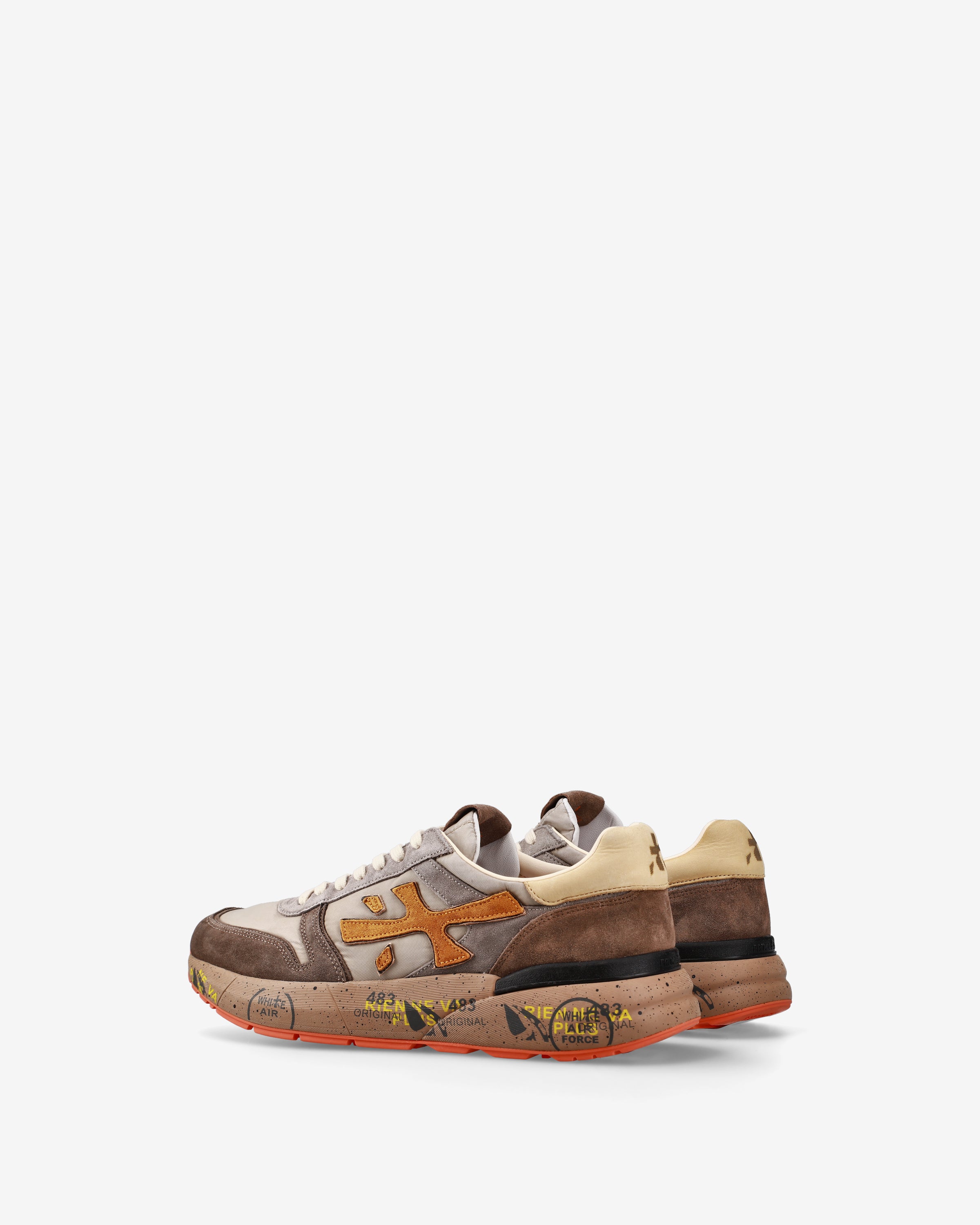 premiata-mick-7866-sneaker-herren-tortora-avorio image 5