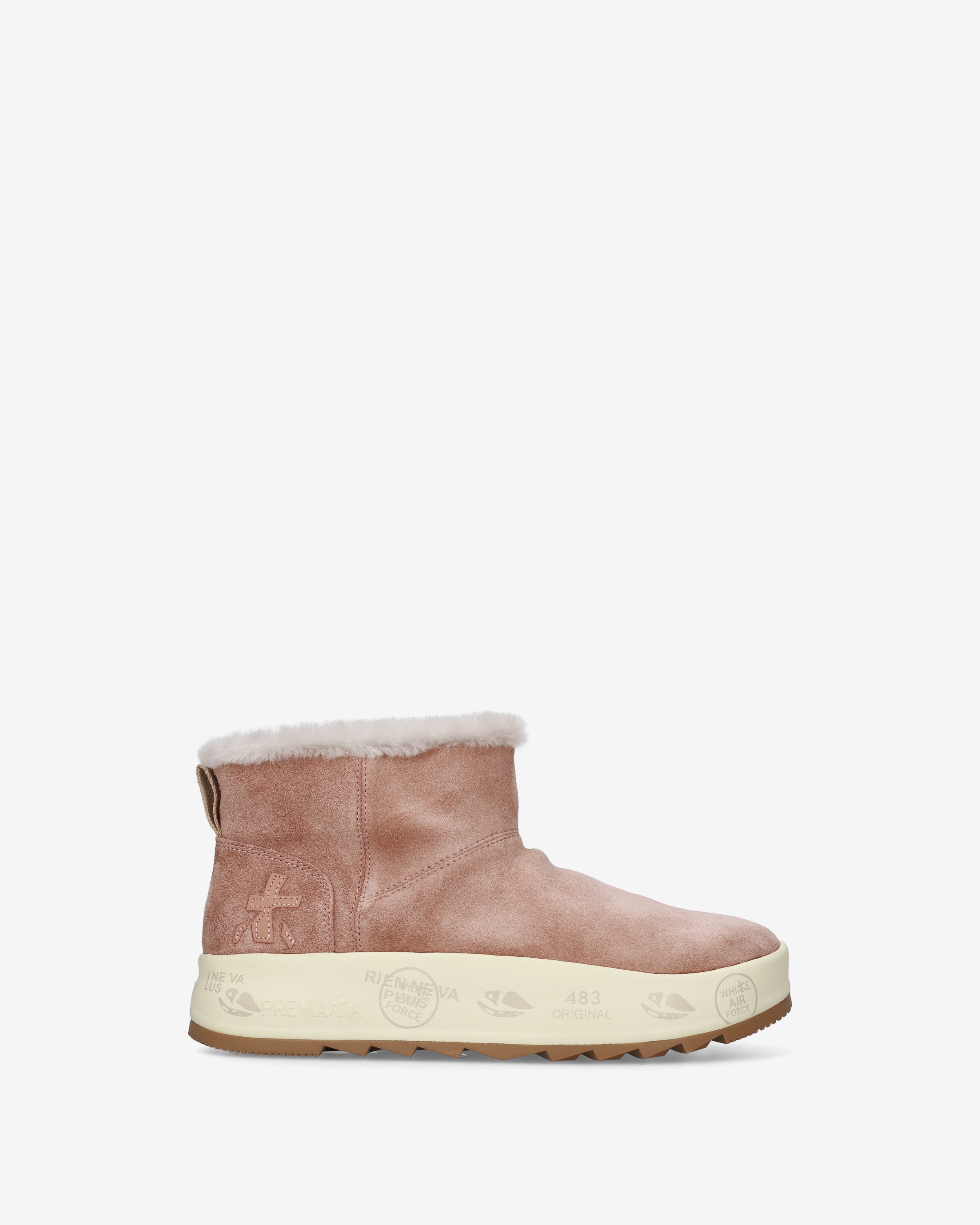 premiata-newpuffyd-8704m-stiefelette-damen-rosa-lammfell image 1
