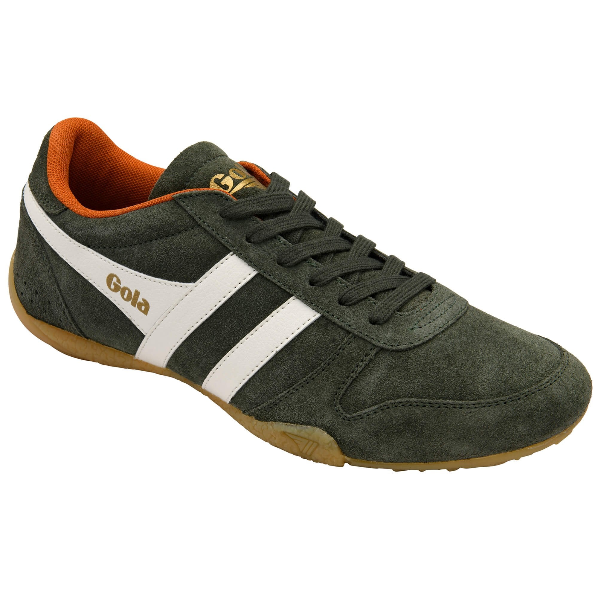 gola-chase-herren-sneaker-wildleder-khaki-off-white-orange image 2
