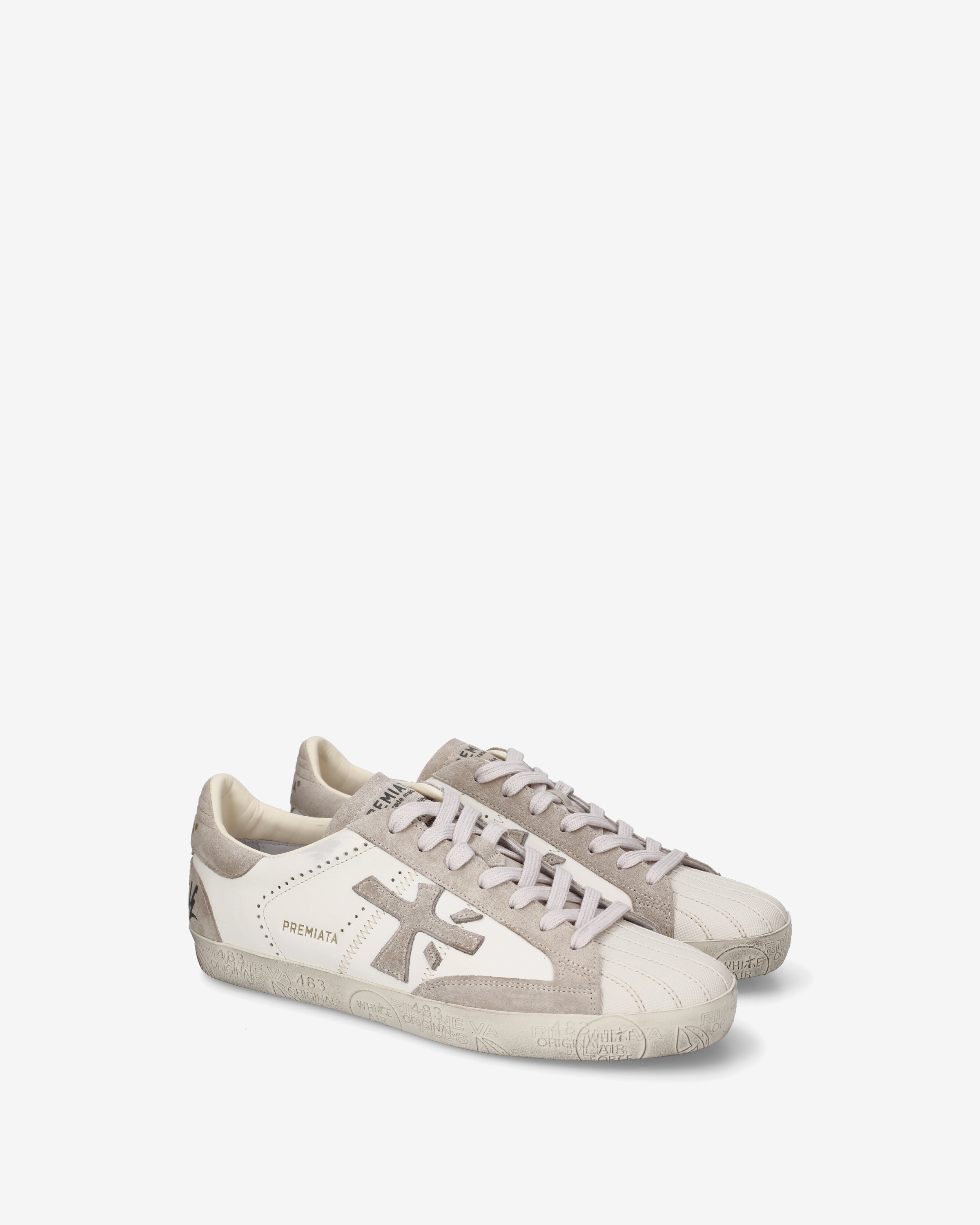premiata-steven-8480-herren-sneaker-leder-suede-creme-beige image 2