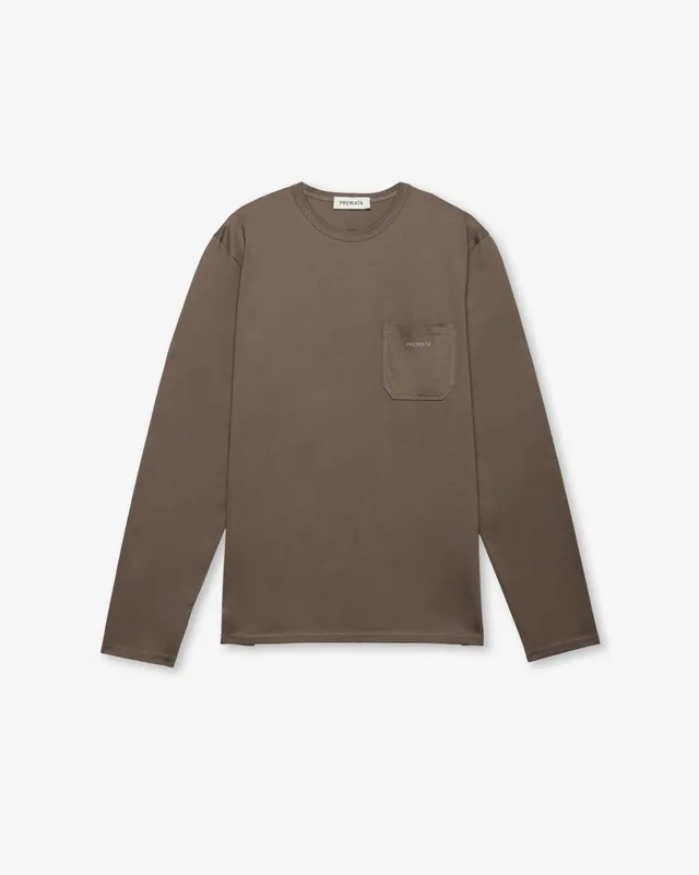 premiata-t-shirt-pocket-mud-herren-longsleeve-jersey-braun image 1