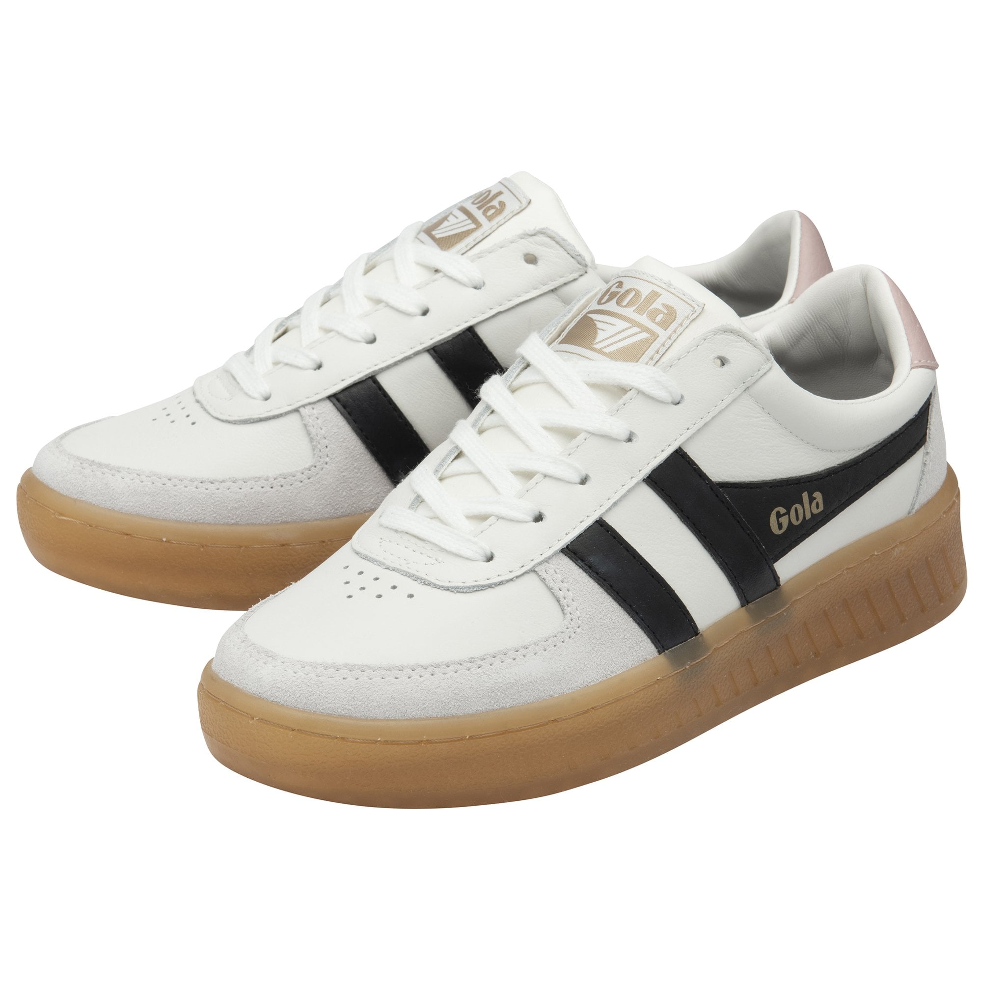 gola-grandslam-elite-damen-trainer-wei-schwarz-kreiderosa image 3