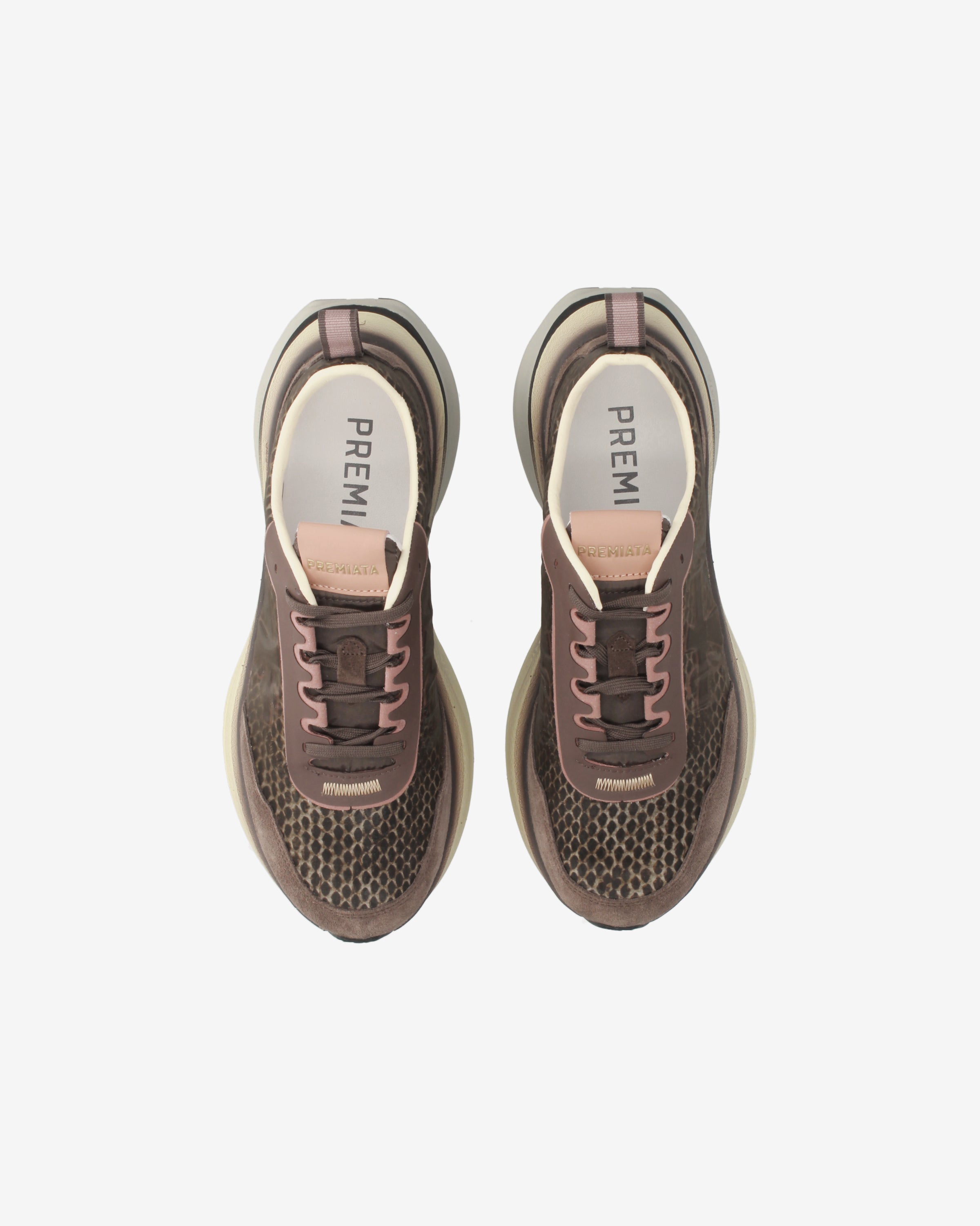 premiata-hill-8547-sneaker-damen-braun-reptil-maxi-sohle image 6