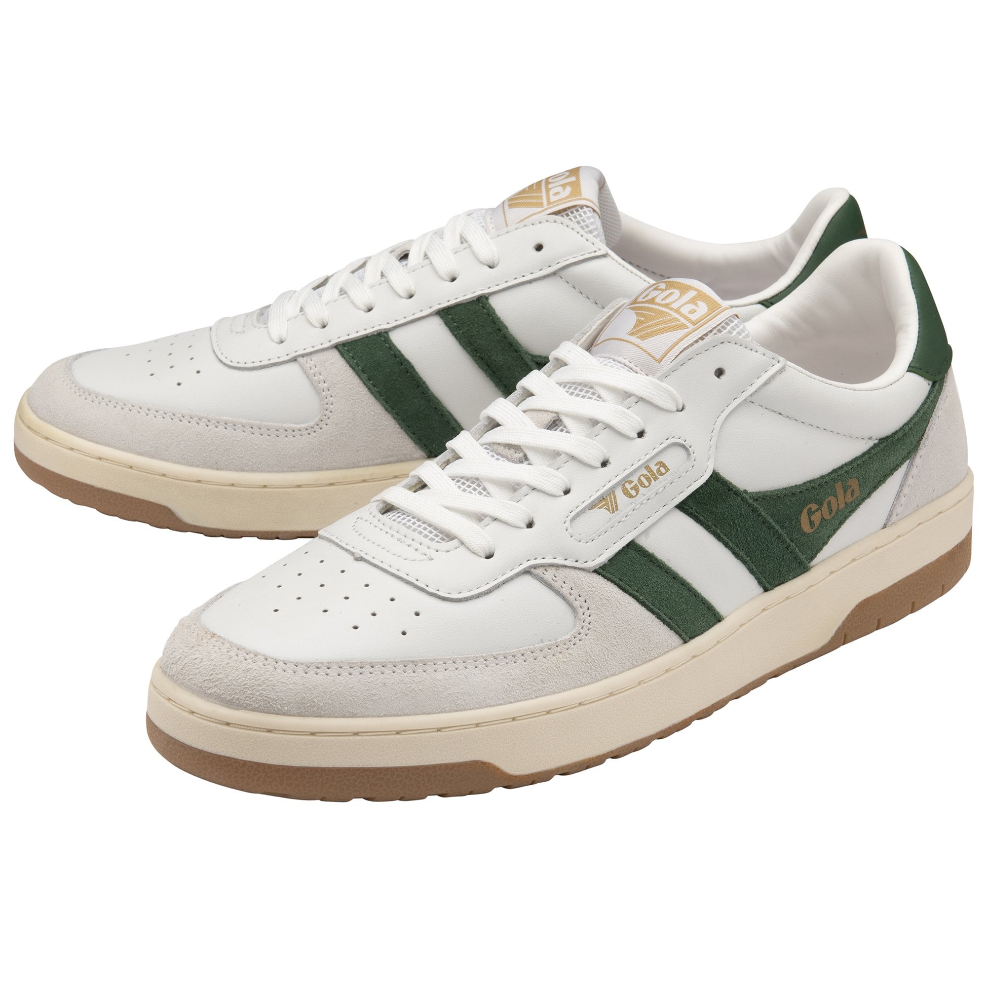 gola-hawk-sneaker-f-r-herren-wei-dunkelgr-n-leder-mix image 3