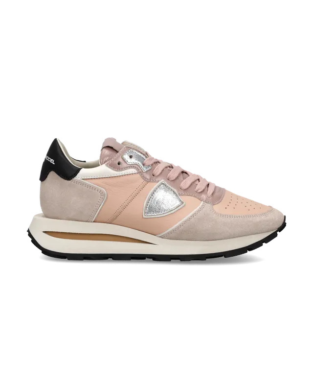 philippe-model-tropez-haute-damen-sneaker-rosa-schwarz image 1