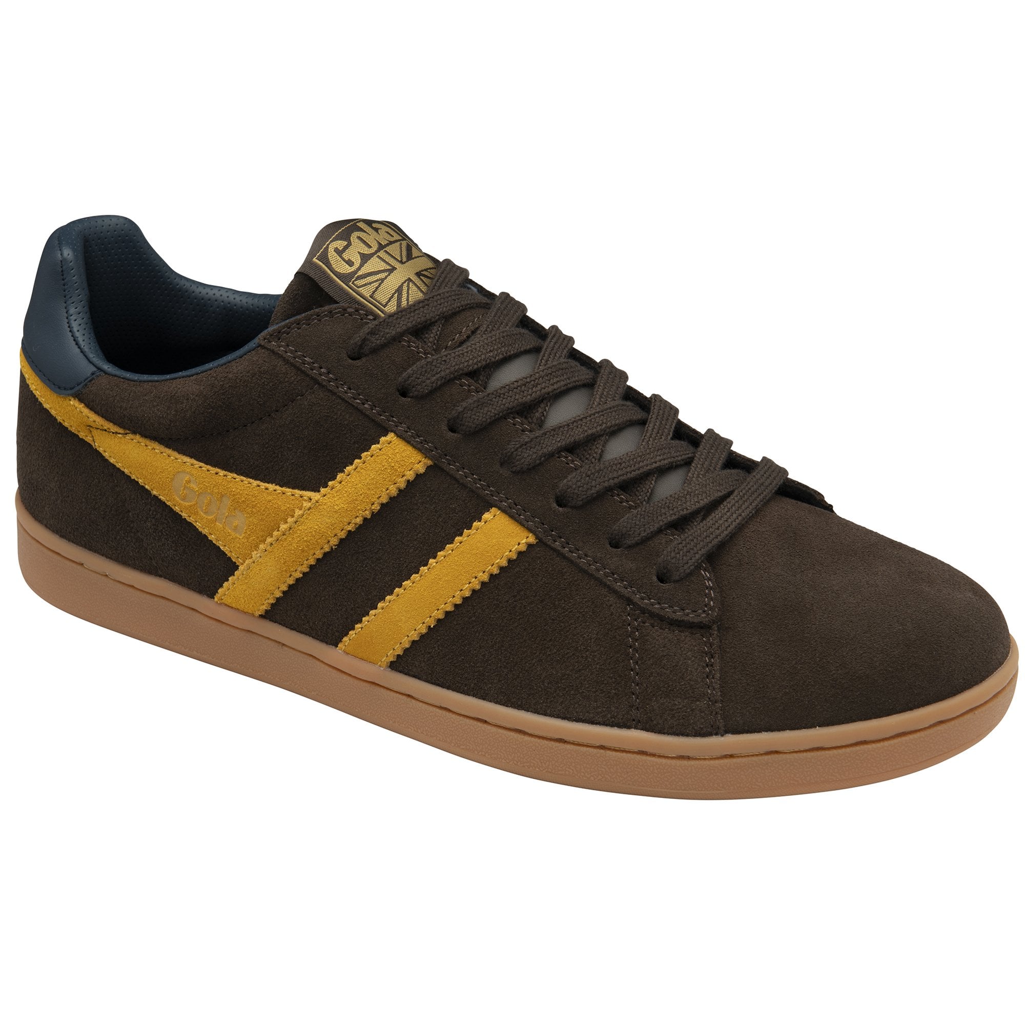 gola-equipe-ii-suede-herren-sneaker-dunkelbraun-marine image 2