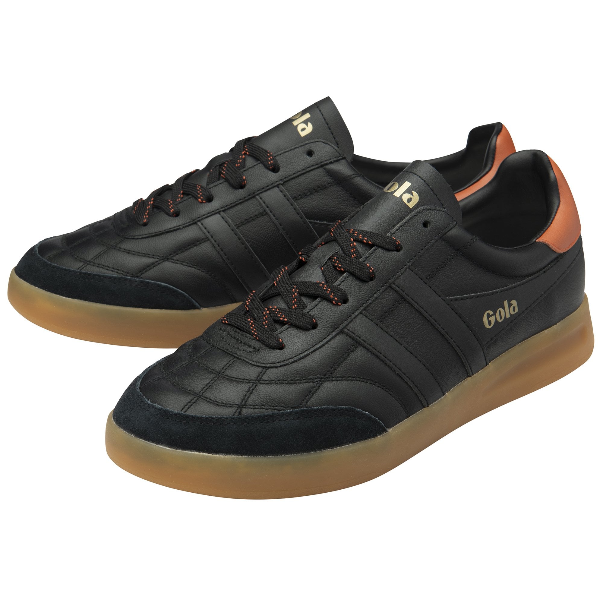 gola-stadia-herren-ledersneaker-schwarz-orange image 3
