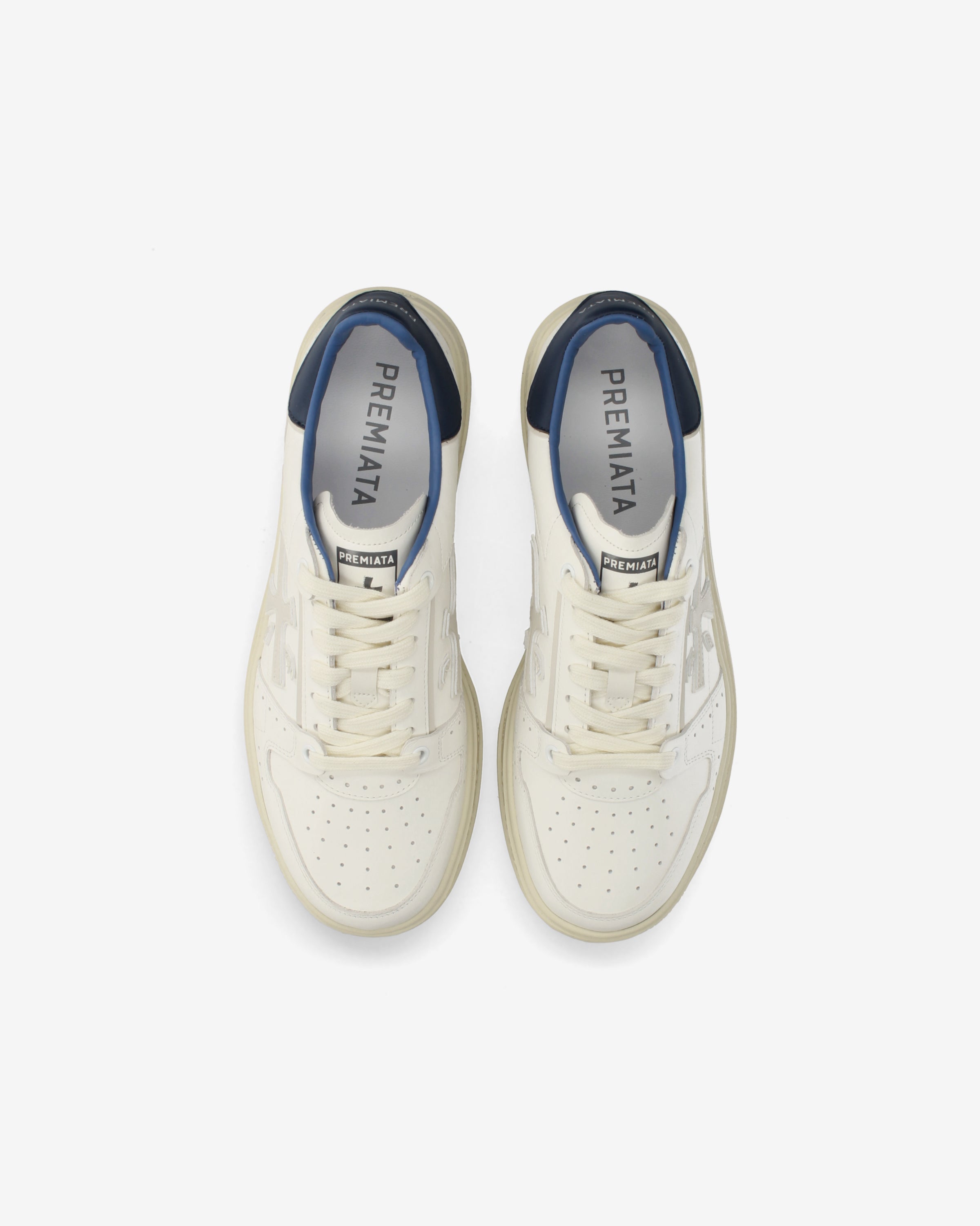premiata-quinn-8211-sneaker-panna-wei-royalblau image 6
