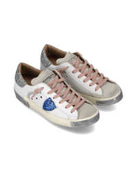 philippe-model-prsx-sneaker-damen-wei-silber-hellblau image 4