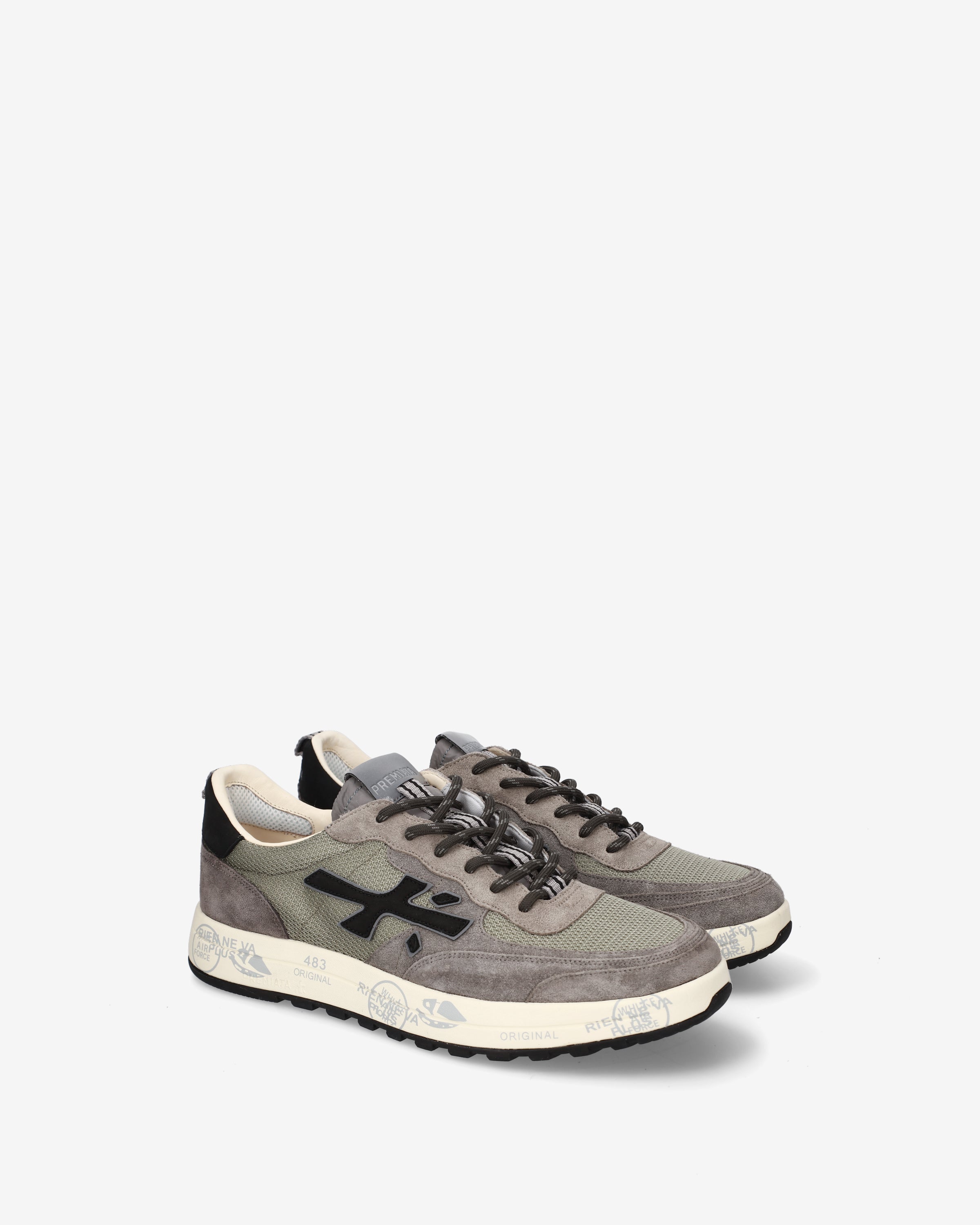 premiata-nous-8459-sneaker-herren-beige-tortora-mit-schwarz image 2