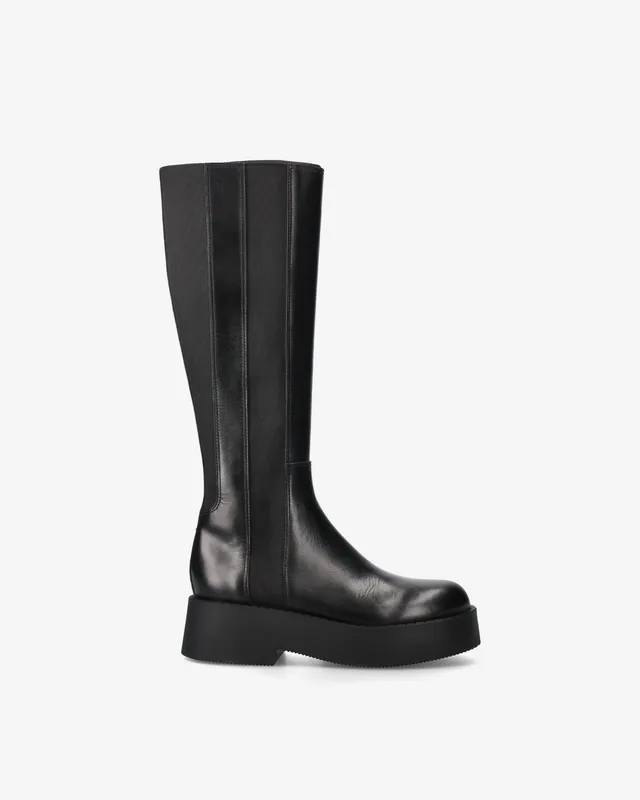 premiata-stivaletti-stiefel-schwarz-leder-damen-made-in-italy image 1