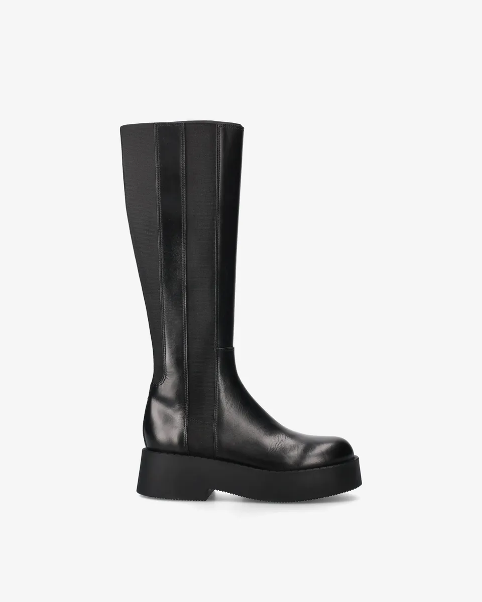 premiata-stivaletti-stiefel-schwarz-leder-damen-made-in-italy image 1