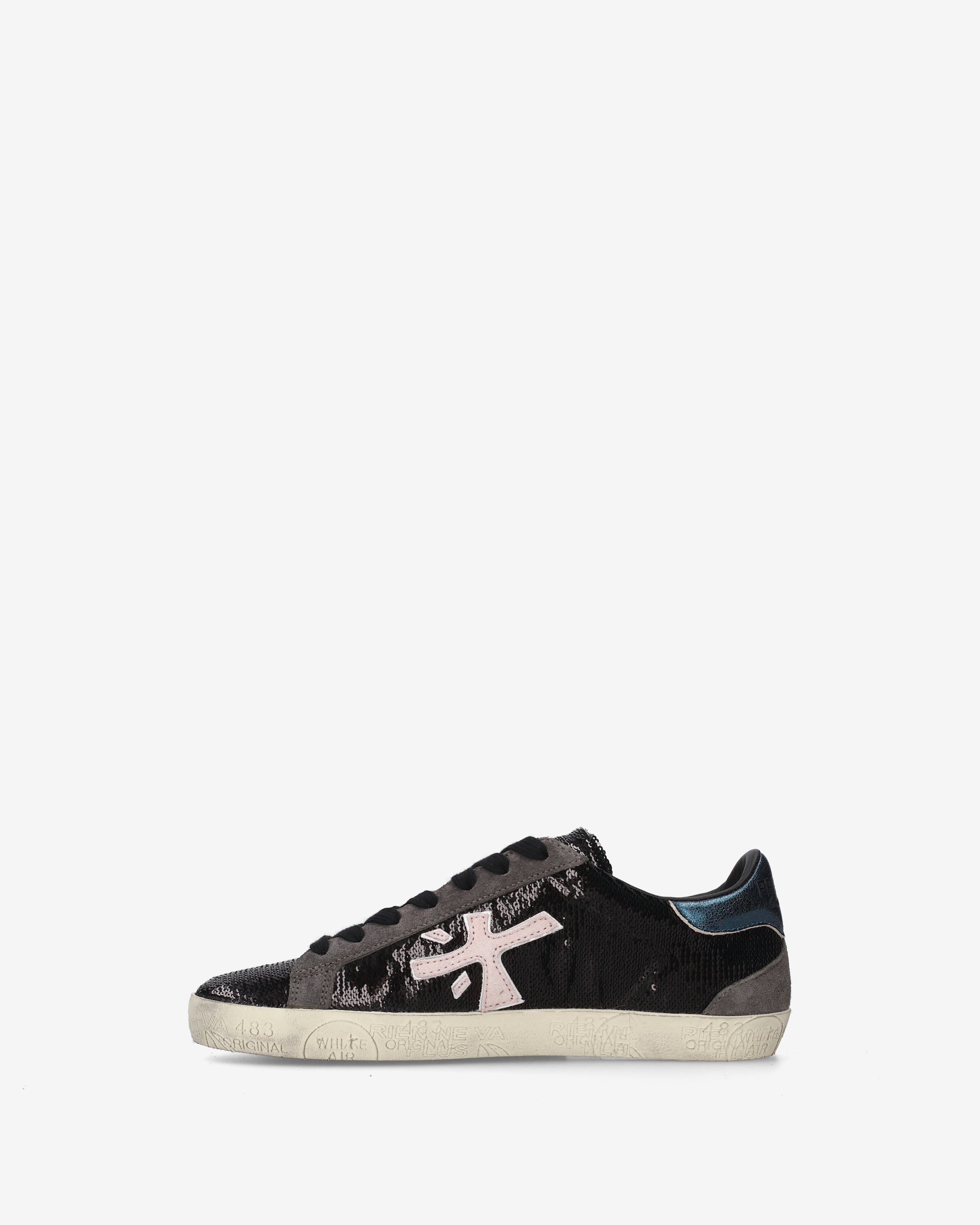 premiata-stevend-8496-sneaker-damen-schwarz-pailletten-suede image 3