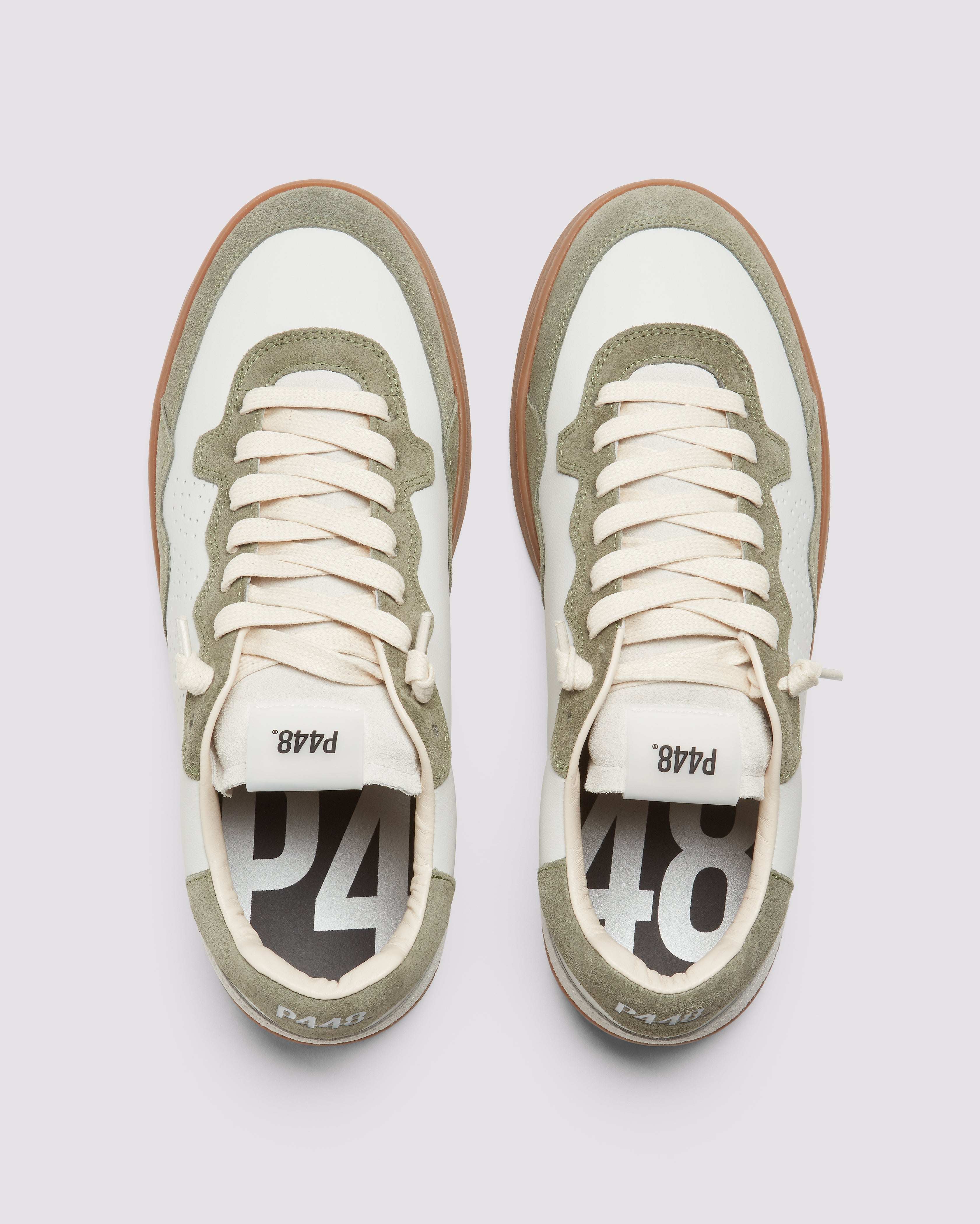 p448-vert-white-olive-herren-skate-sneaker-wei-gr-n image 3