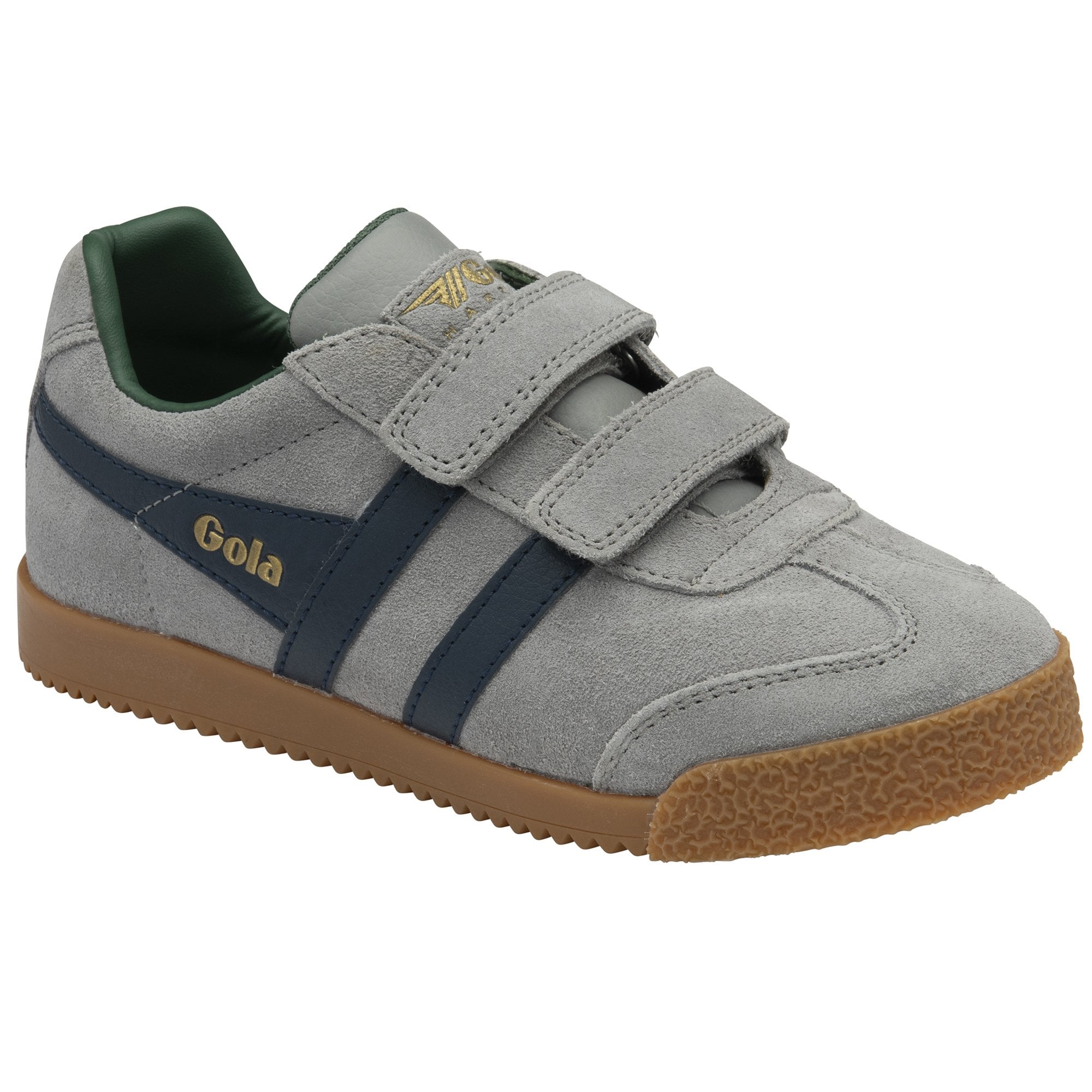 gola-harrier-strap-kinder-sneaker-zementgrau-wildleder-klett image 2
