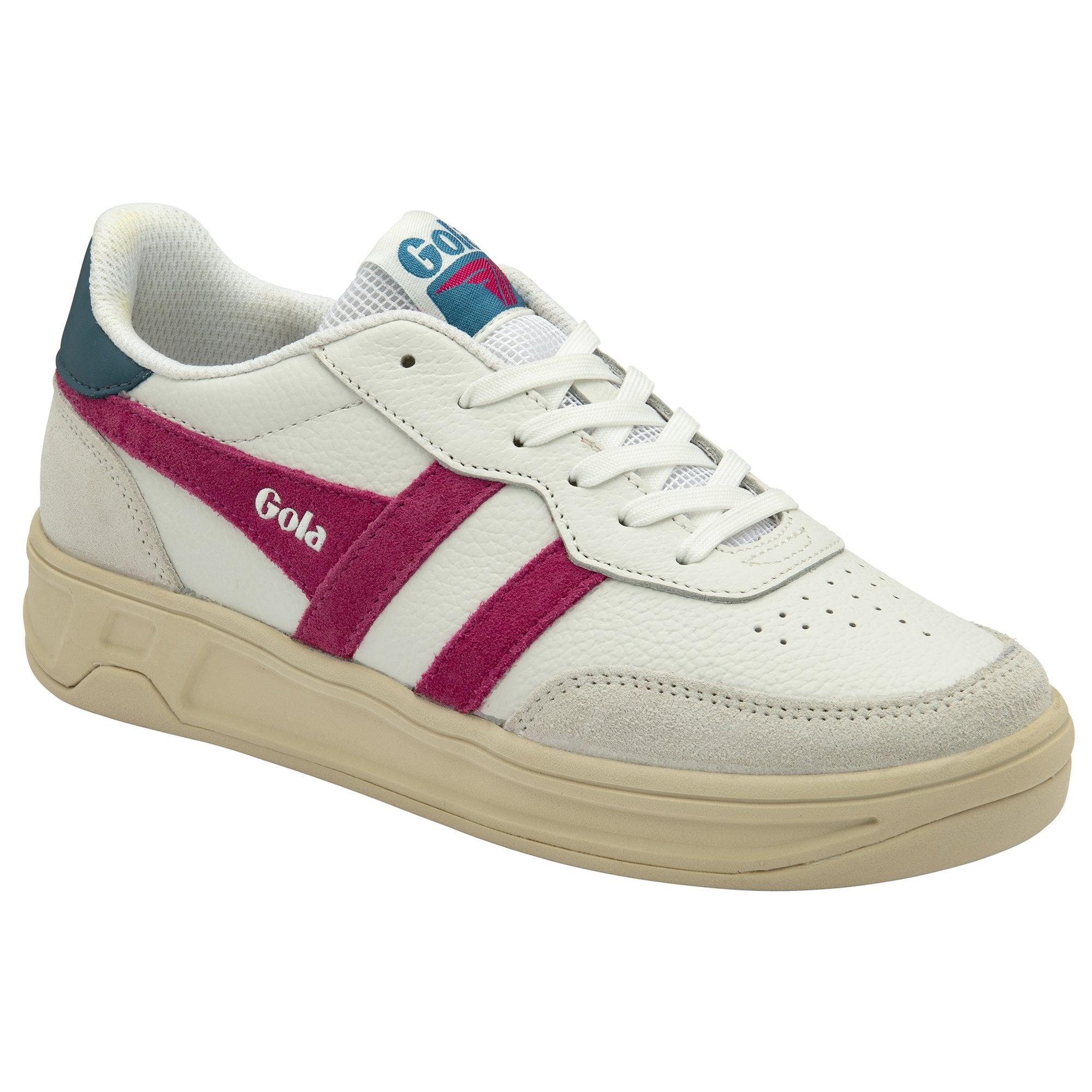 gola-topspin-damen-sneaker-wei-fuchsia-pfauenblau image 2