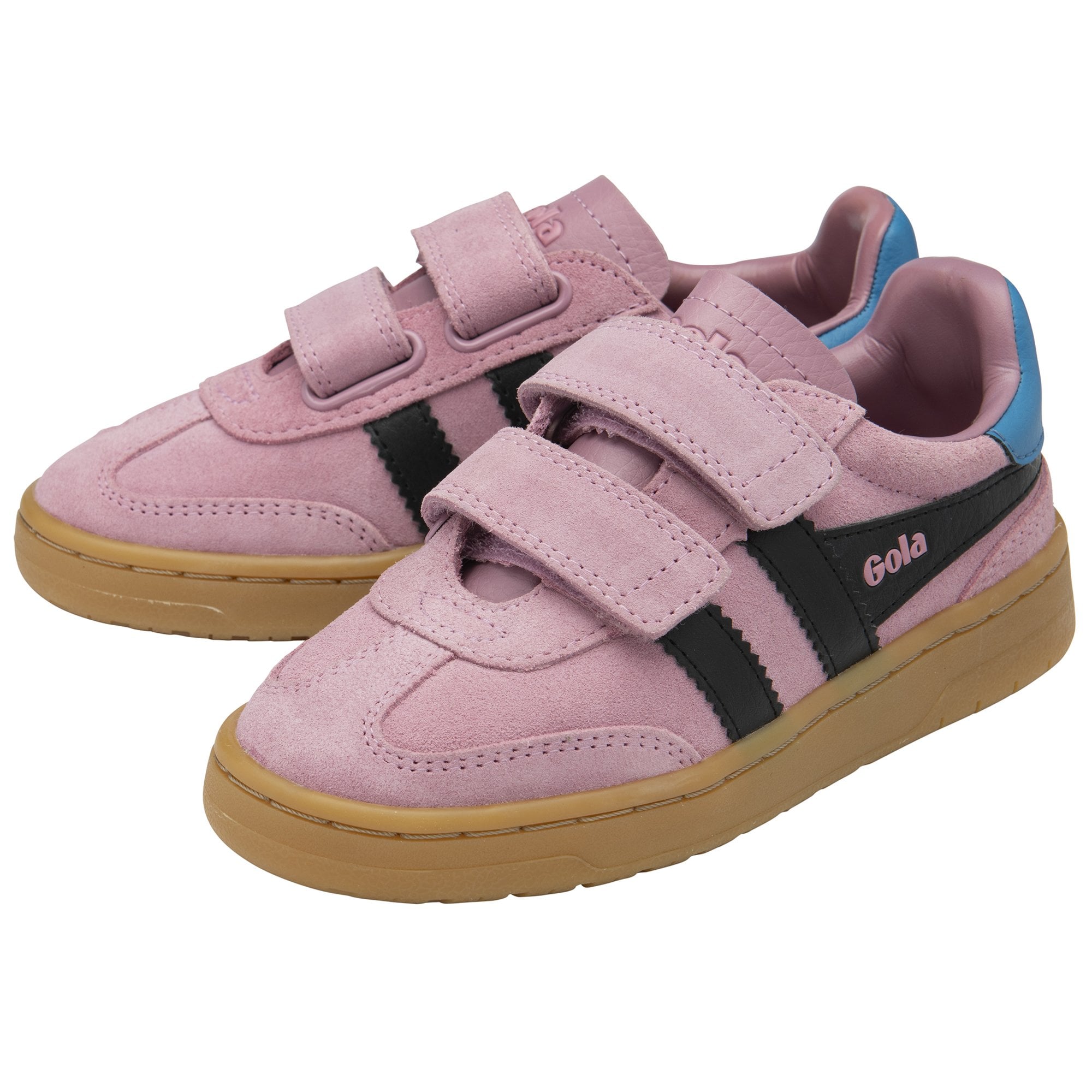 gola-viper-strap-kinder-sneaker-rosa-schwarz-klett image 3