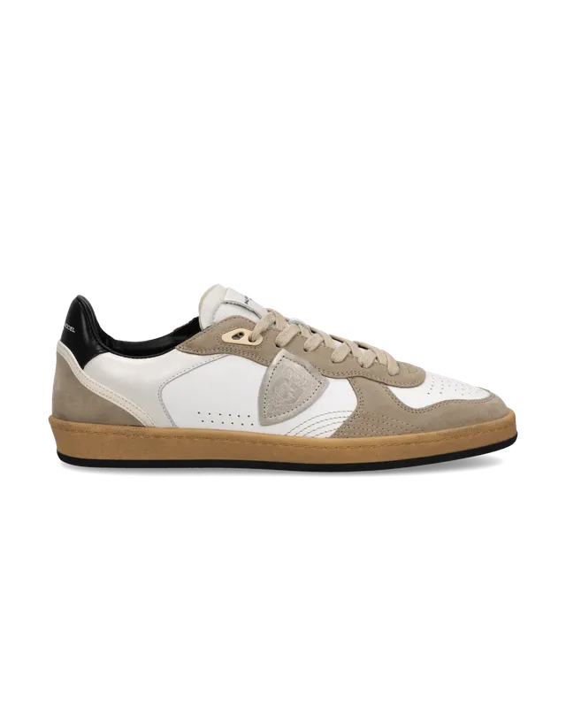 philippe-model-pgal-herren-sneaker-wei-beige-schwarz image 1