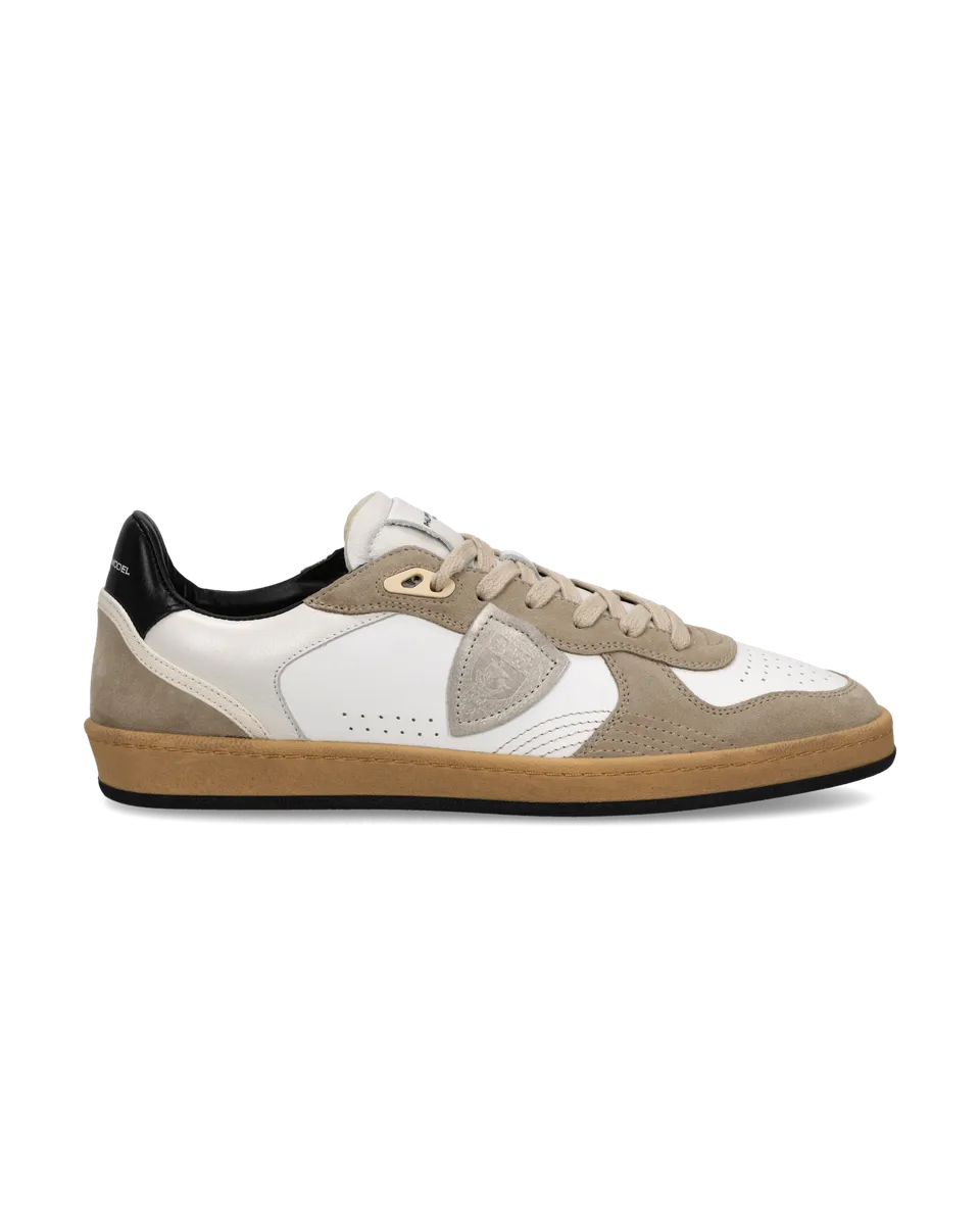 philippe-model-pgal-herren-sneaker-wei-beige-schwarz image 1