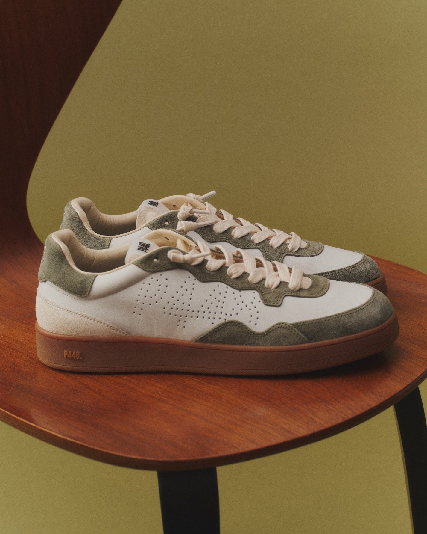 p448-vert-white-olive-herren-skate-sneaker-wei-gr-n image 2