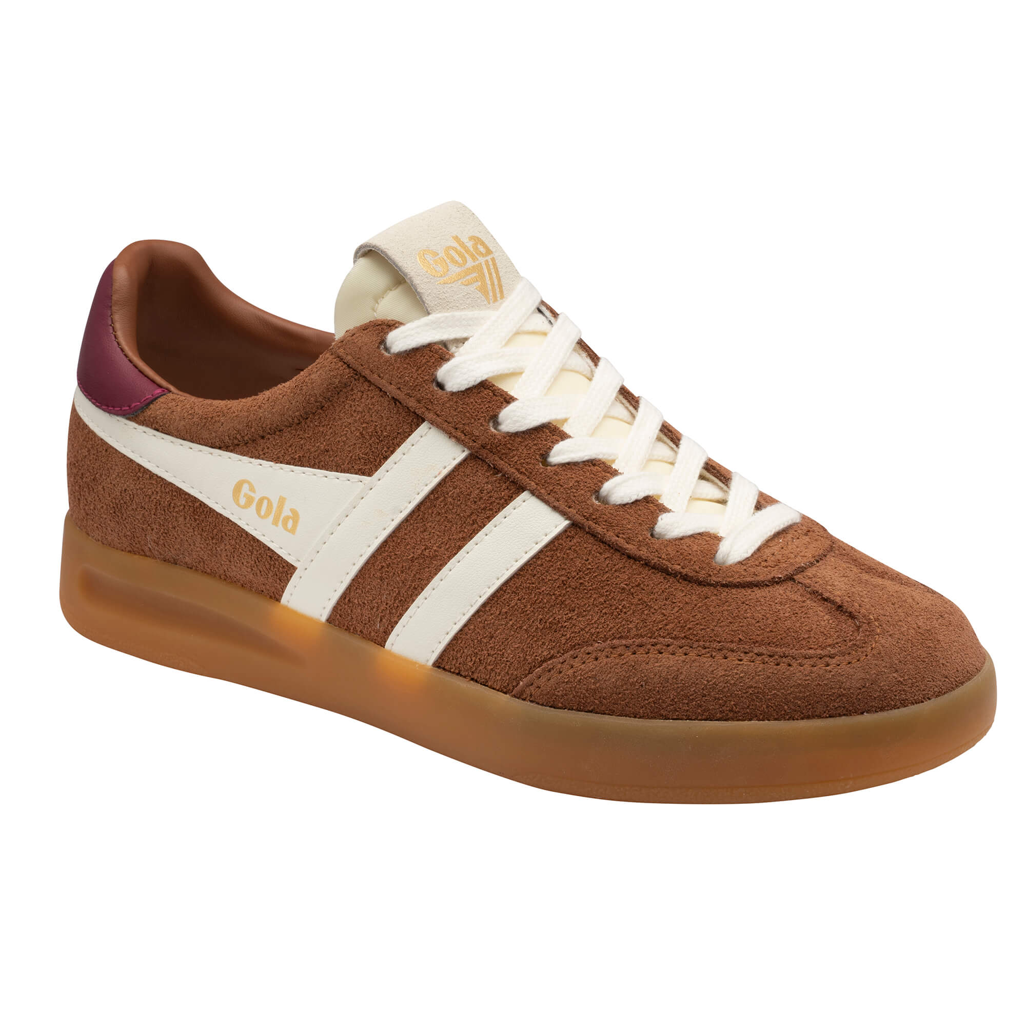 gola-cyclone-sneaker-f-r-damen-umbra-cremewei-kirschrot image 2