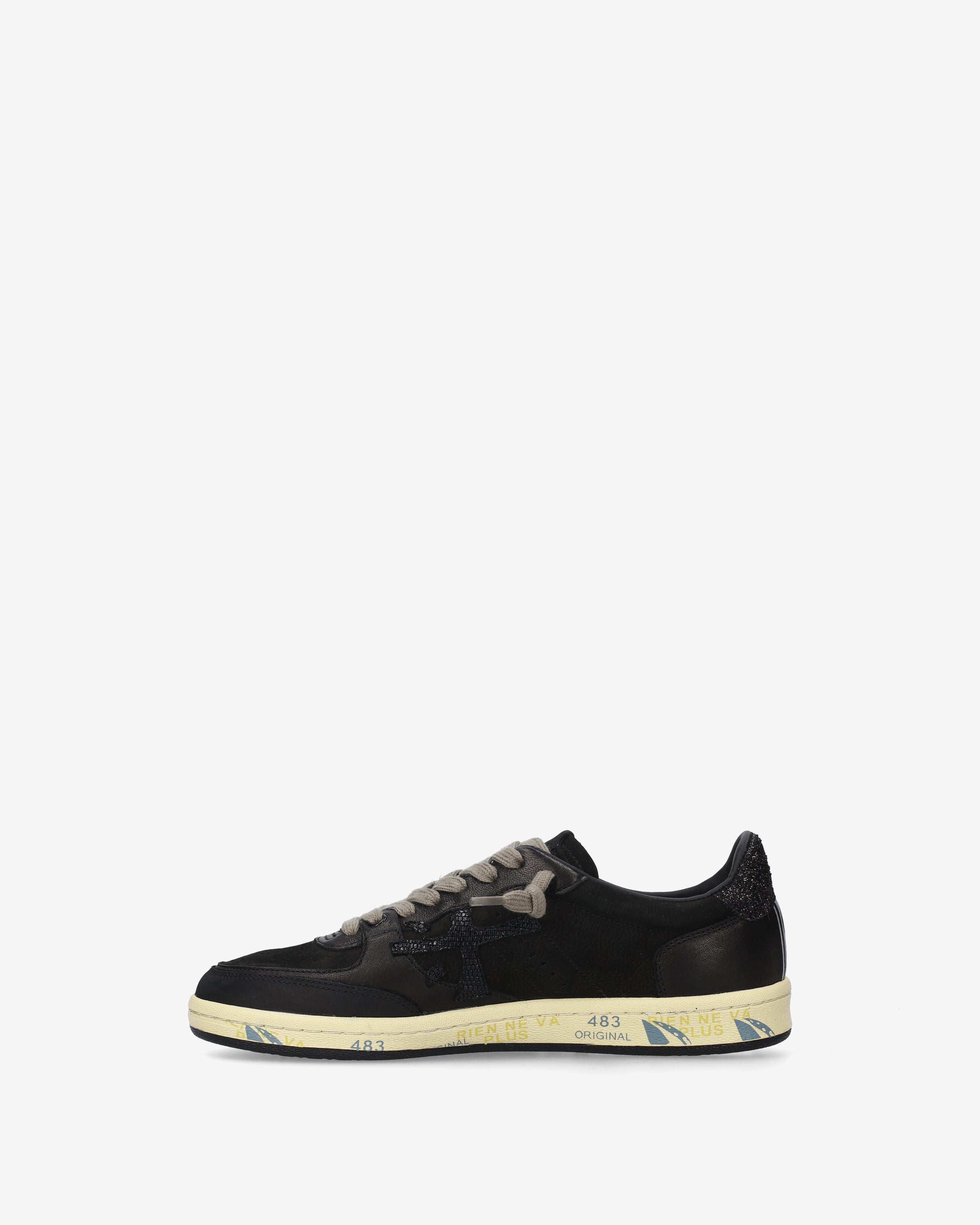 premiata-bskt-clayd-8696-damen-sneaker-leder-schwarz-glitter image 3