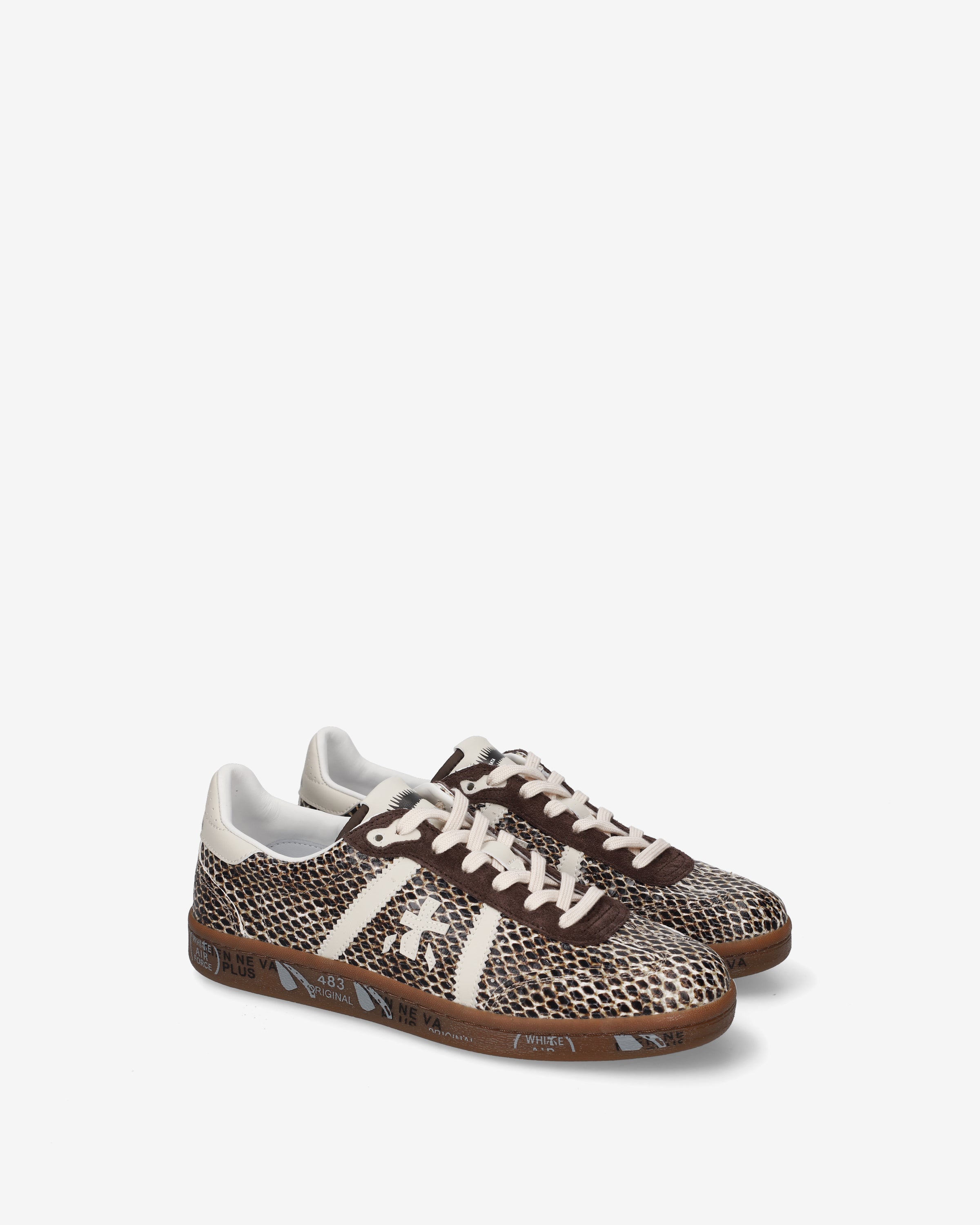 premiata-bonnied-8573-damen-sneaker-beige-brown-python image 2