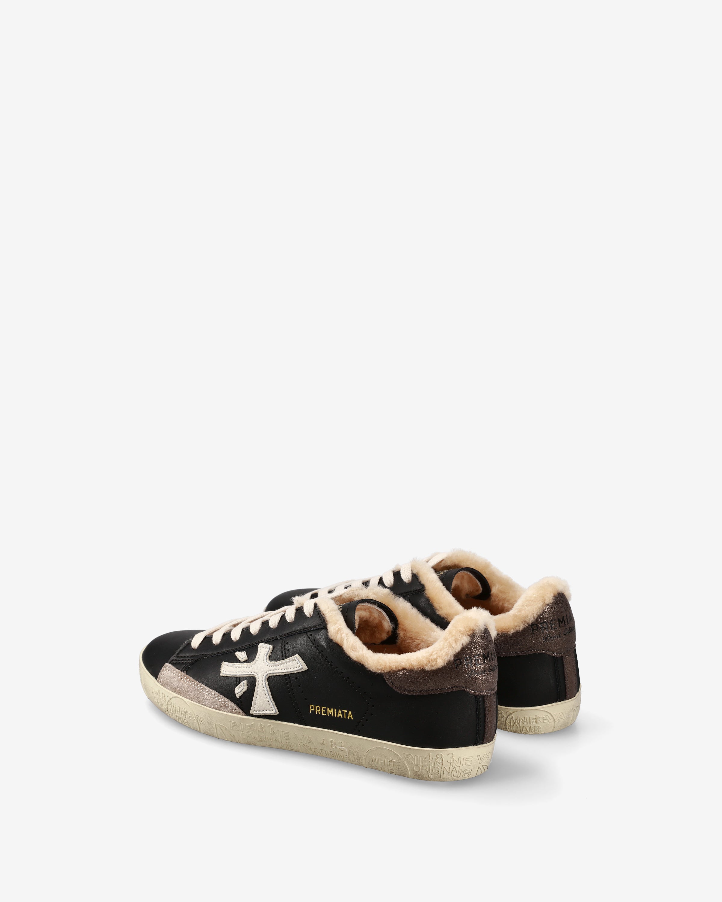 premiata-stevend-7603m-sneaker-wei-schwarz-gold image 5