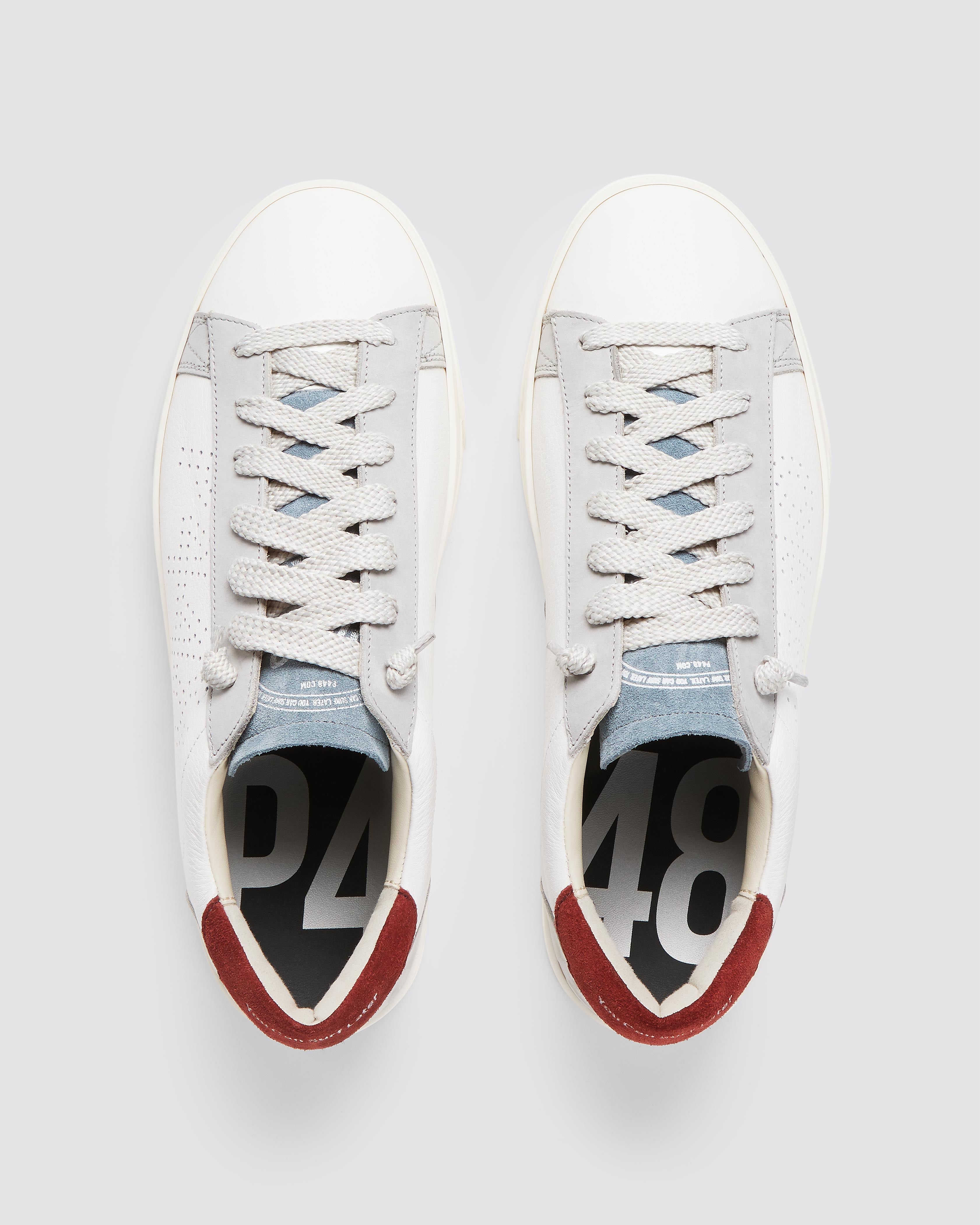 p448-jack-white-burgundy-herren-low-top-sneaker image 2