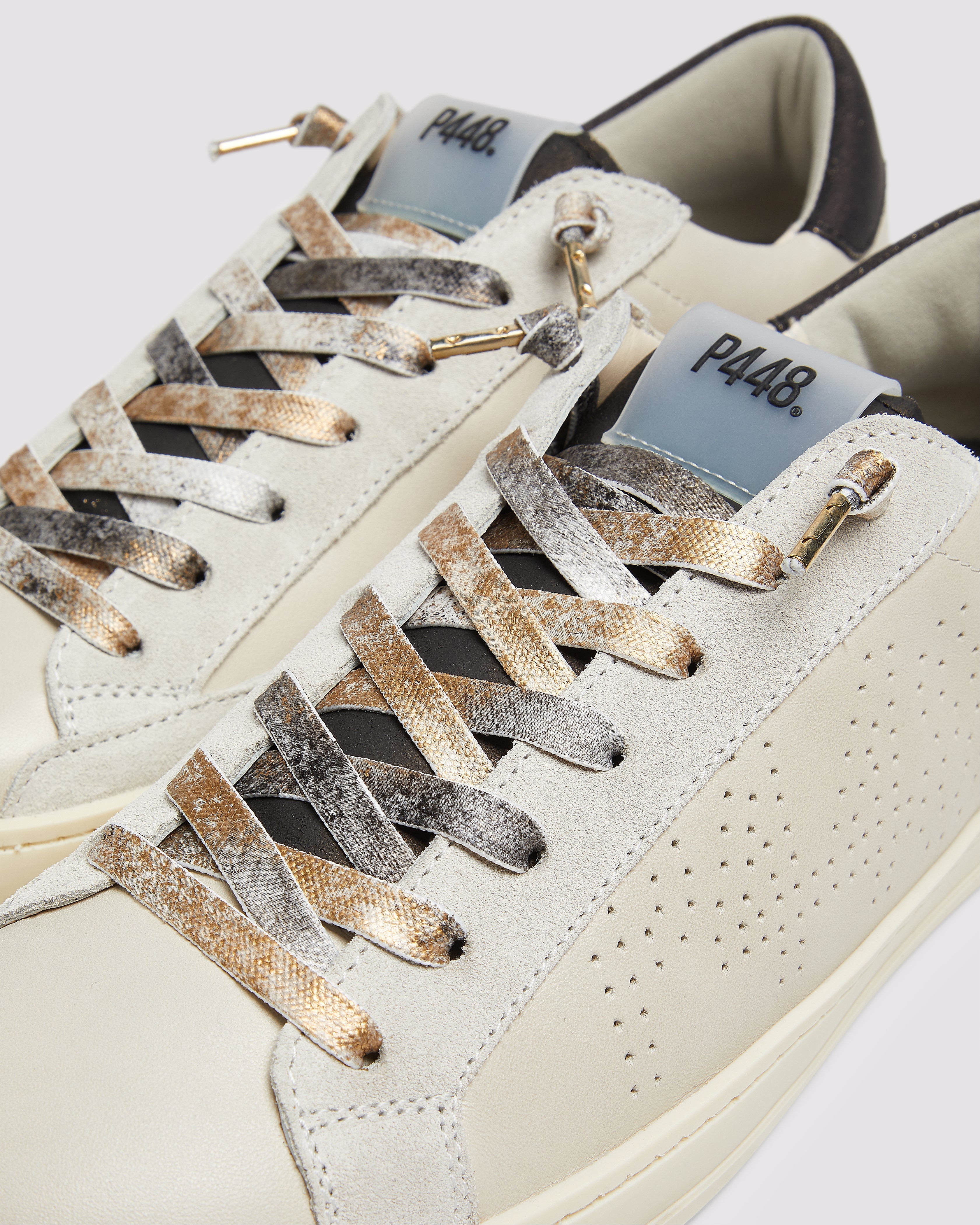 p448-john-cream-panna-damen-low-top-sneaker-creme-metallic image 5