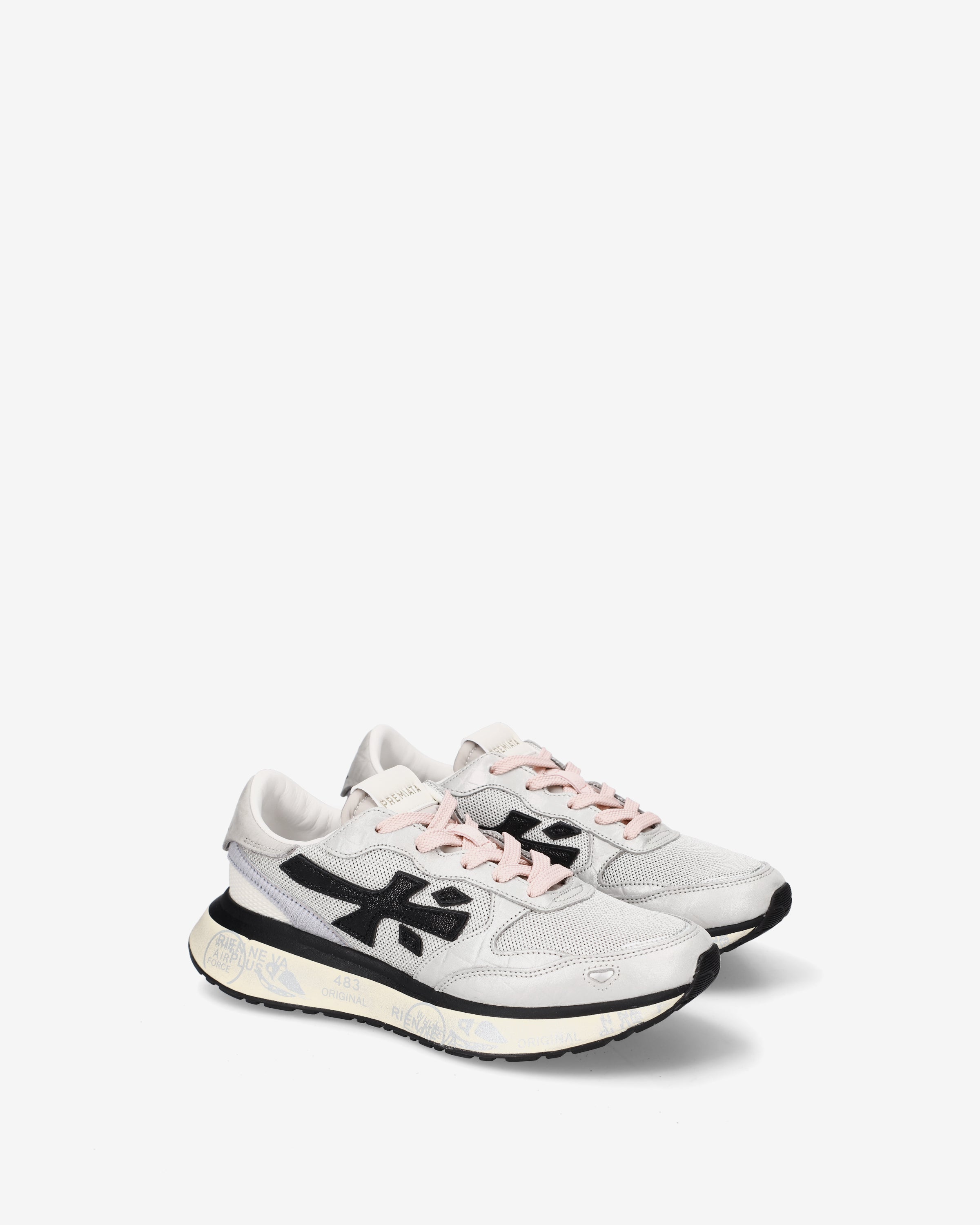 premiata-lauryn-8533-sneaker-damen-hell-mit-shearling-und-logo image 2