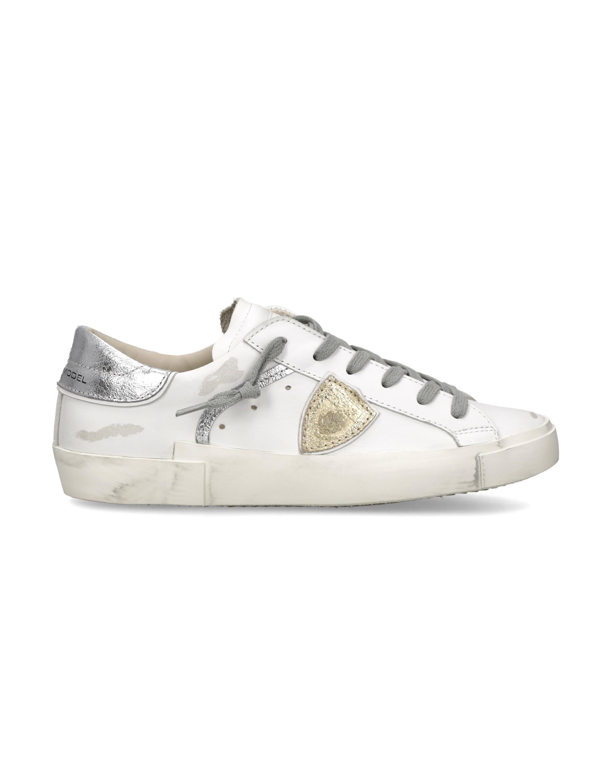 philippe-model-prsx-sneaker-damen-wei-silber-metallic image 1
