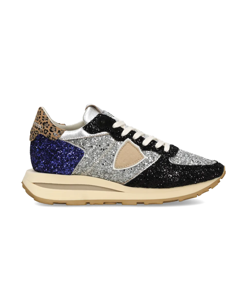 philippe-model-tropez-haute-damen-sneaker-schwarz-bluette-silber image 1