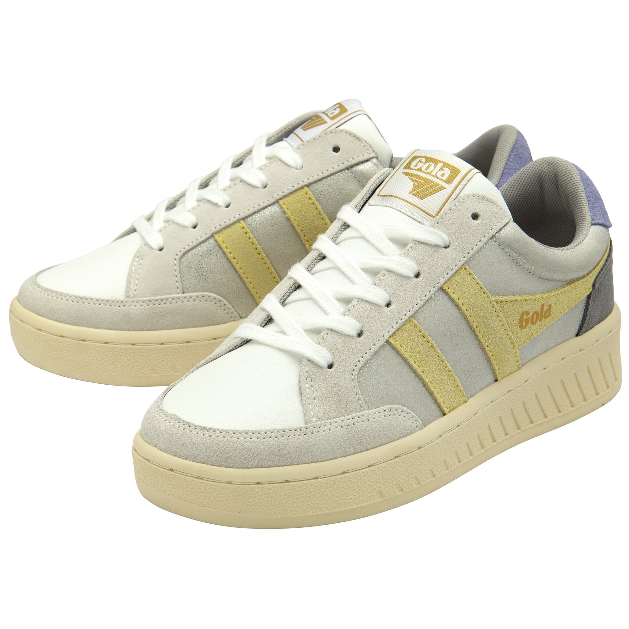 gola-superslam-blaze-sneaker-f-r-damen-silber-metallic-court image 3