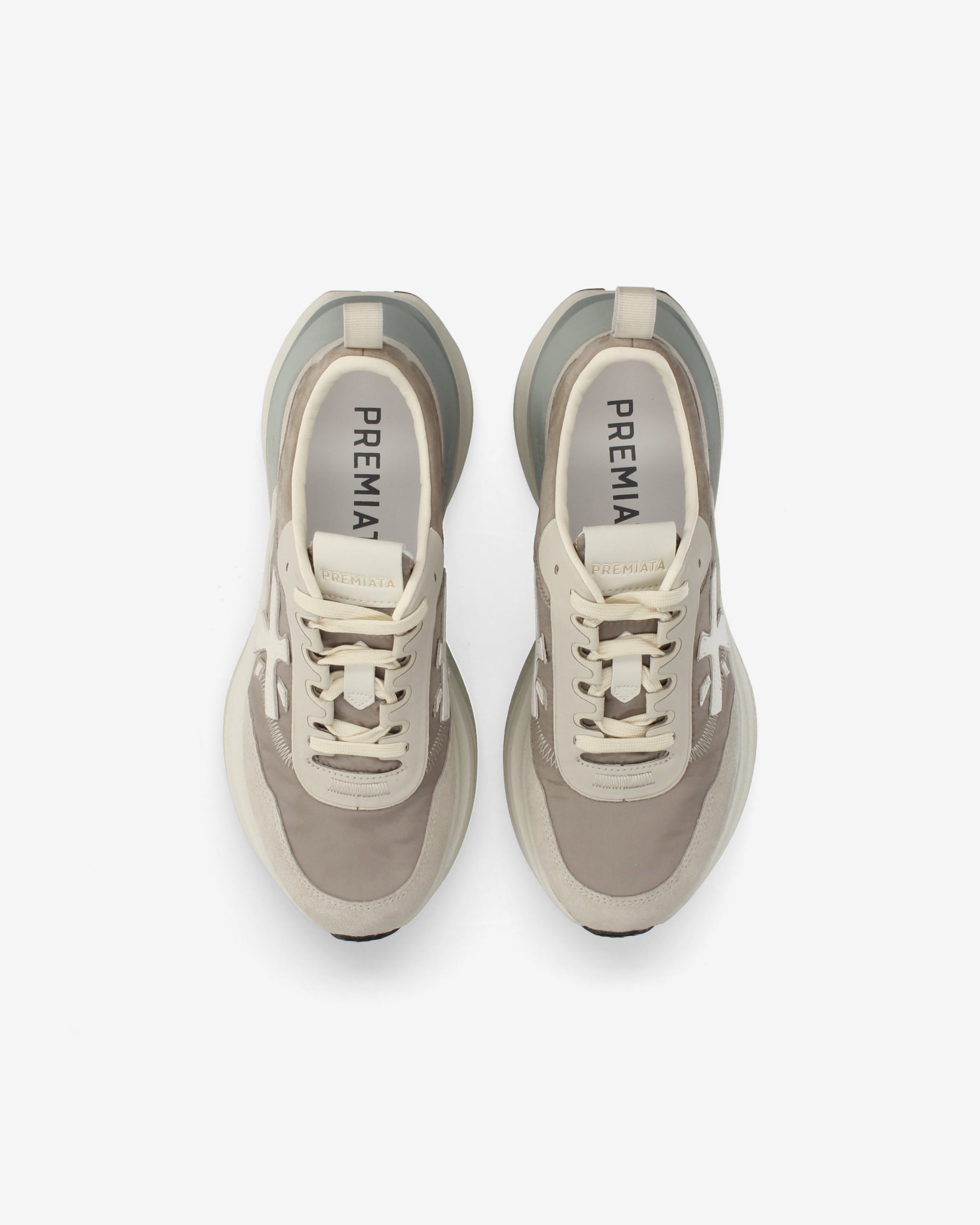 premiata-hill-8710-sneaker-damen-beige-avorio-maxi-sohle image 6