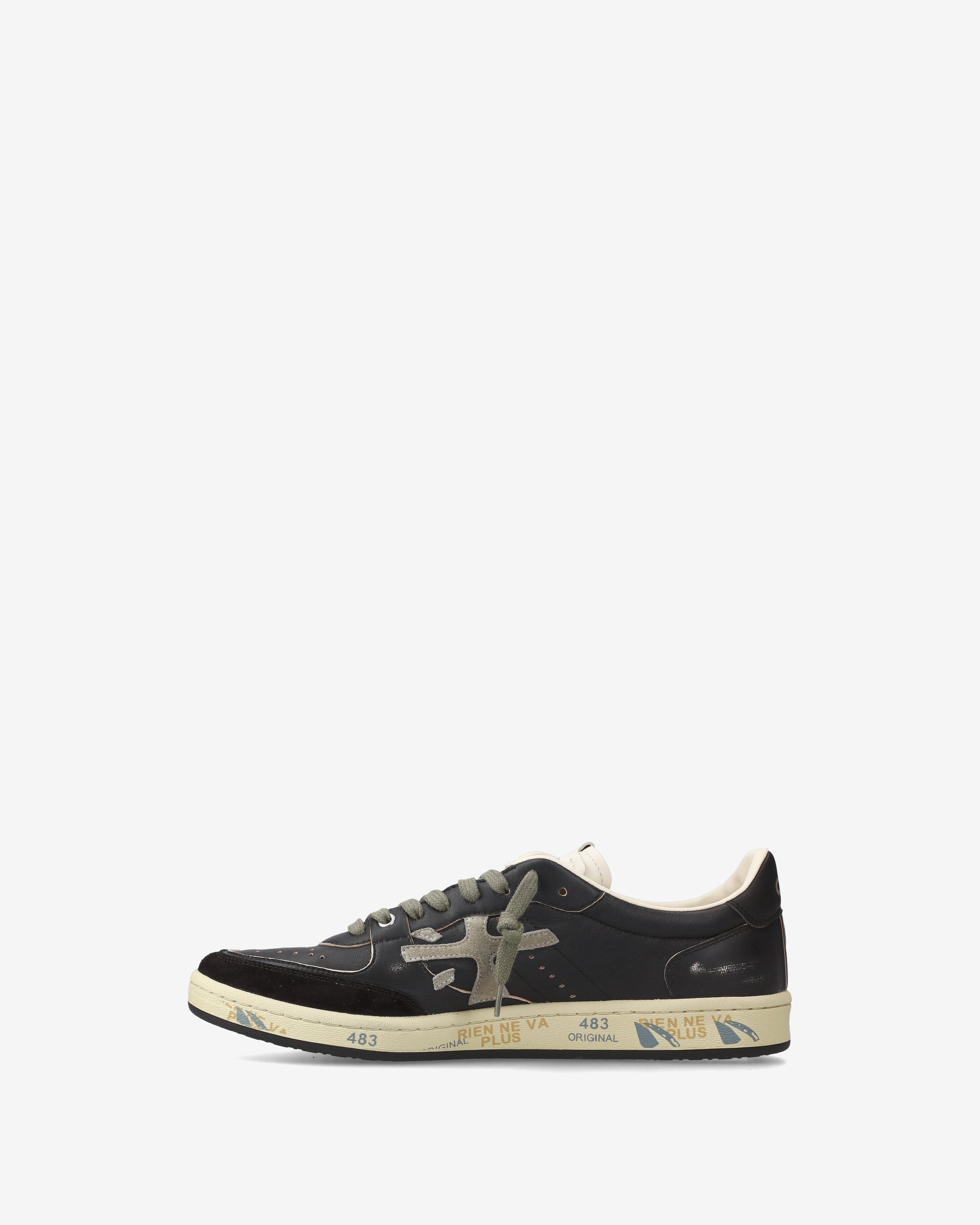 premiata-bskt-clay-6909-herren-sneaker-leder-suede-black image 3