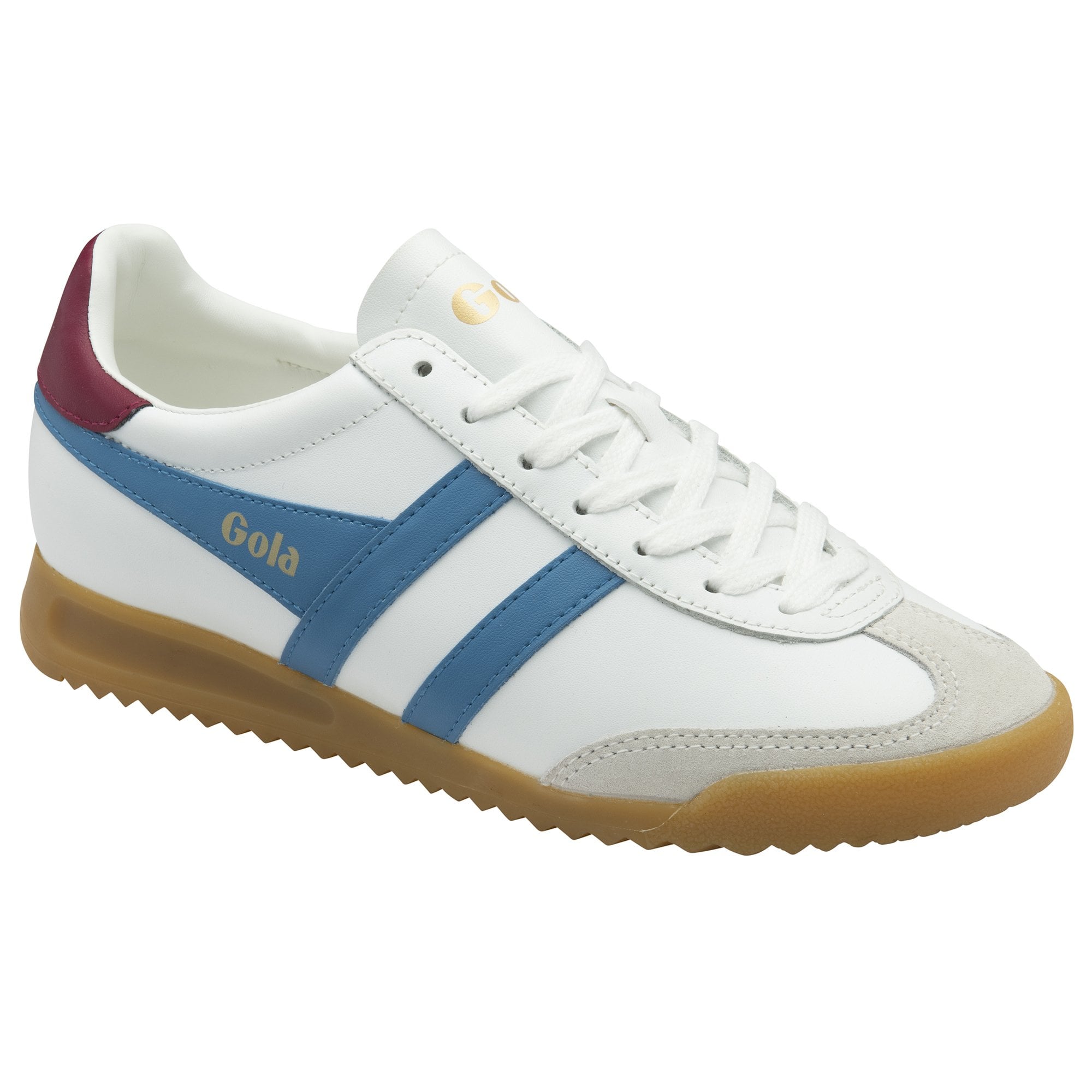 gola-torpedo-damen-sneaker-wei-leder-santorini-blau-kirschrot image 2