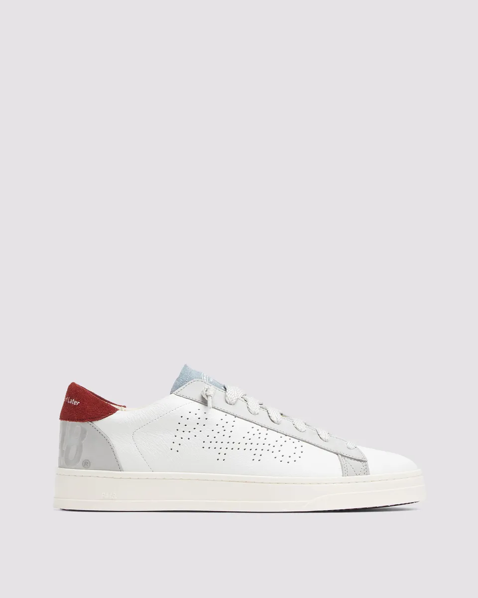 p448-jack-white-burgundy-herren-low-top-sneaker image 1