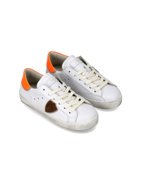 philippe-model-prsx-sneaker-kids-blanc-orange-fluo image 4