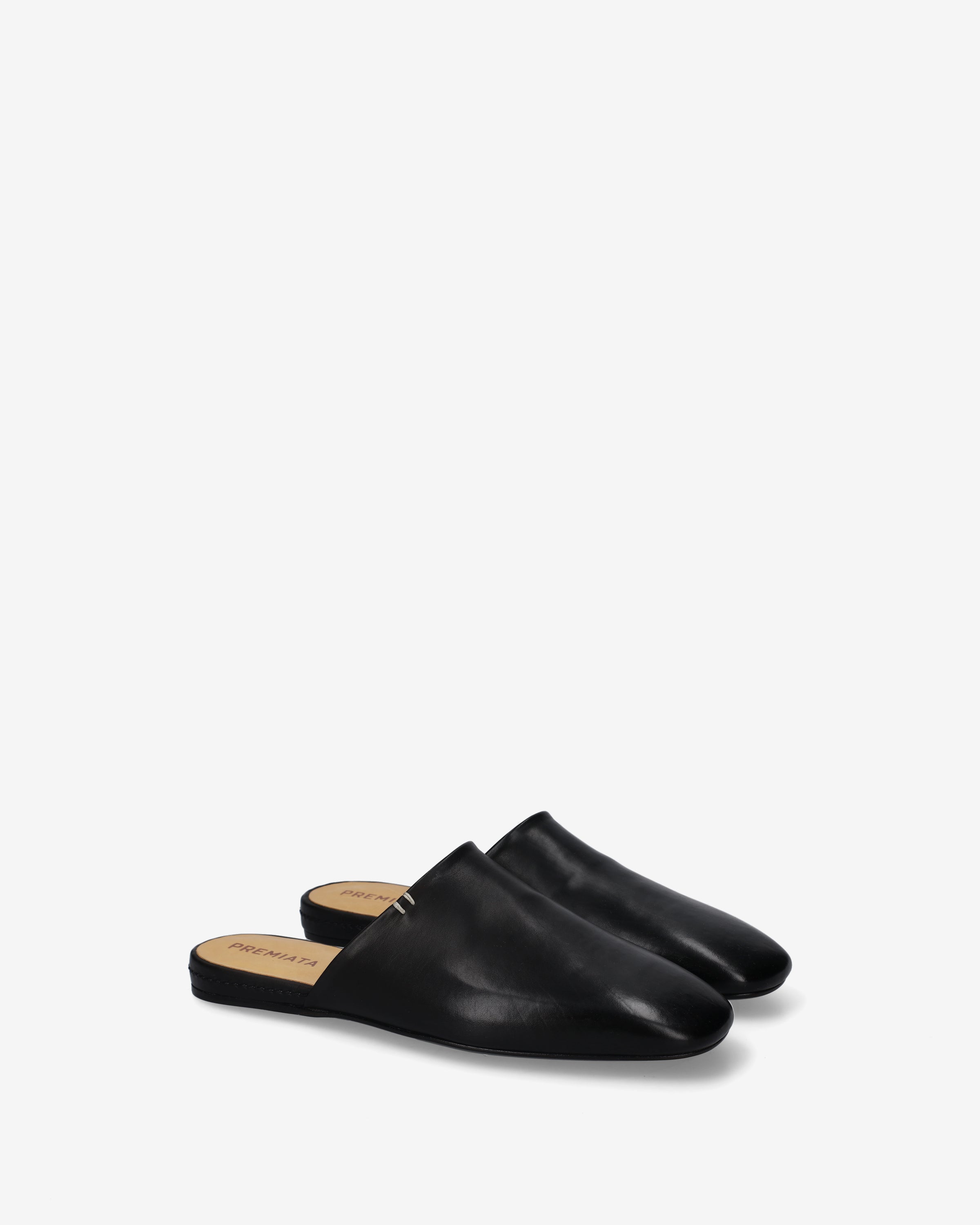 premiata-mules-leder-schwarz-herren-handfinish image 2