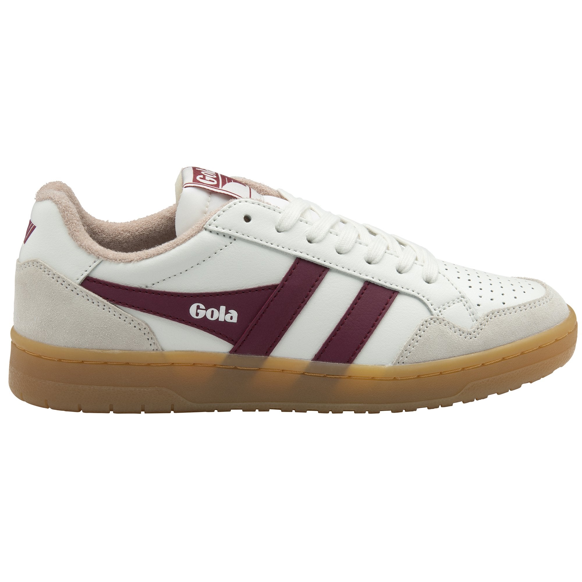 gola-eagle-86-sneaker-f-r-damen-wei-leder-kirschrot image 1