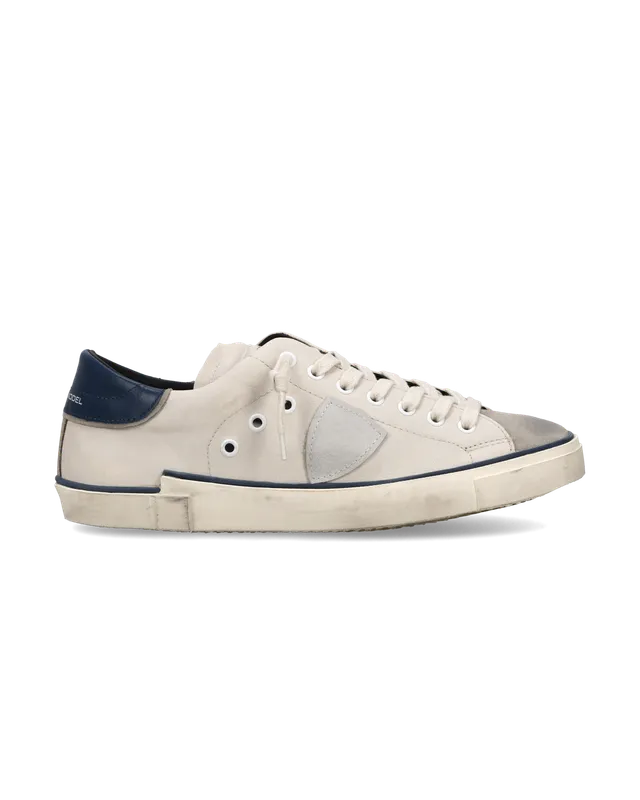 philippe-model-prsx-herren-sneaker-milch-ozeanblau image 1